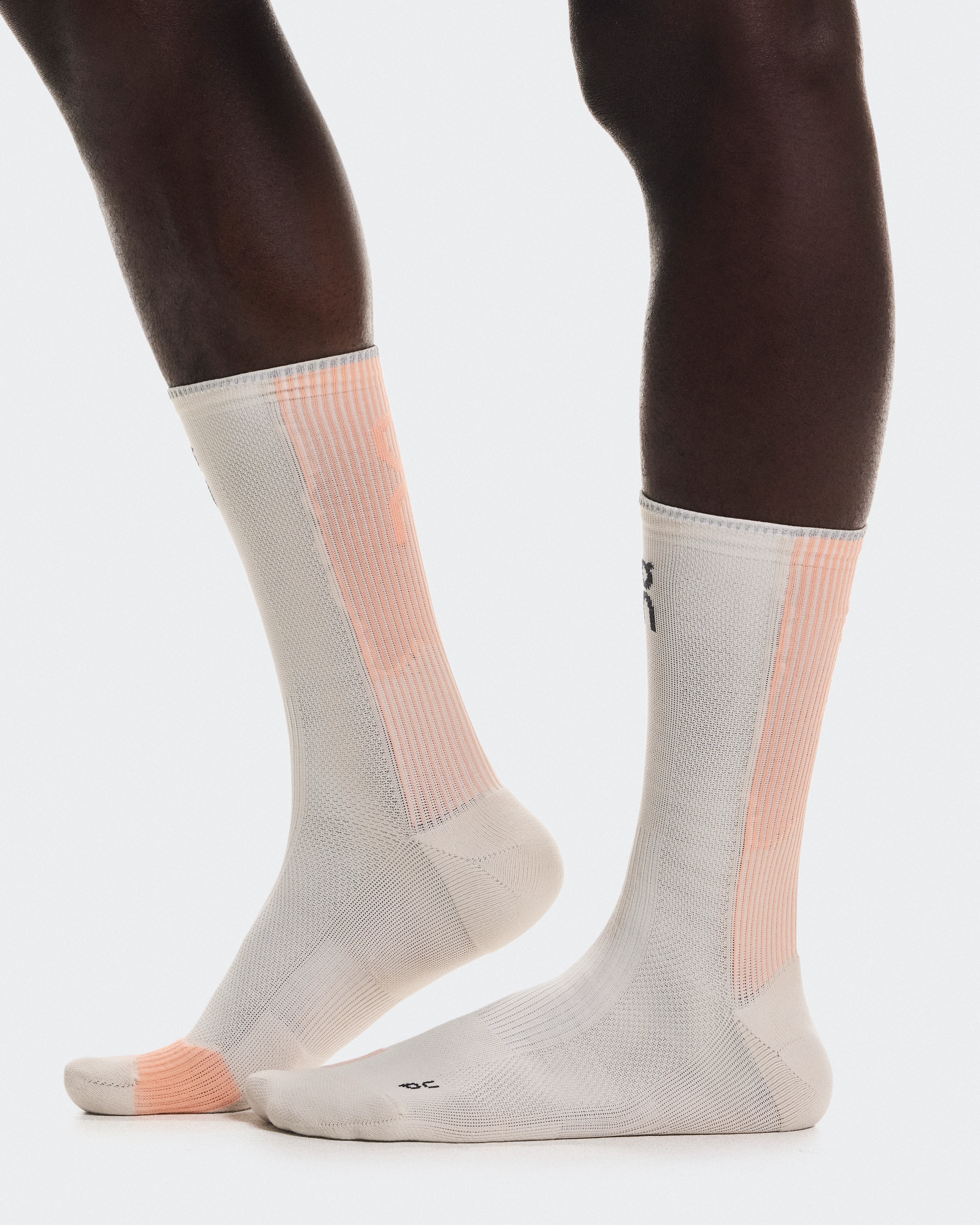 On Performance Run Sock High Pearl & Sunstone Unisex Socks
