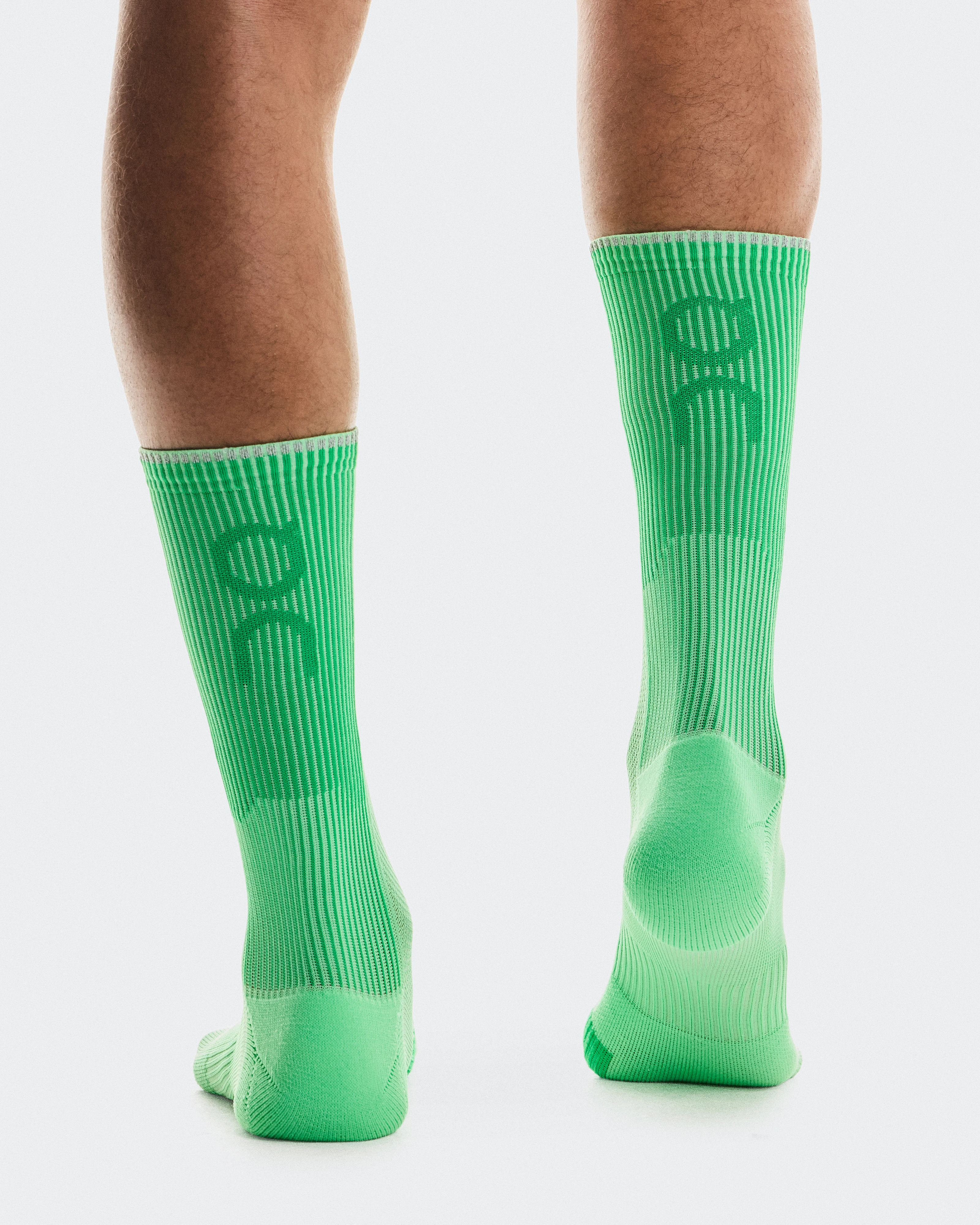 On Performance Run Sock High Honeydew & Parsley Unisex Socks