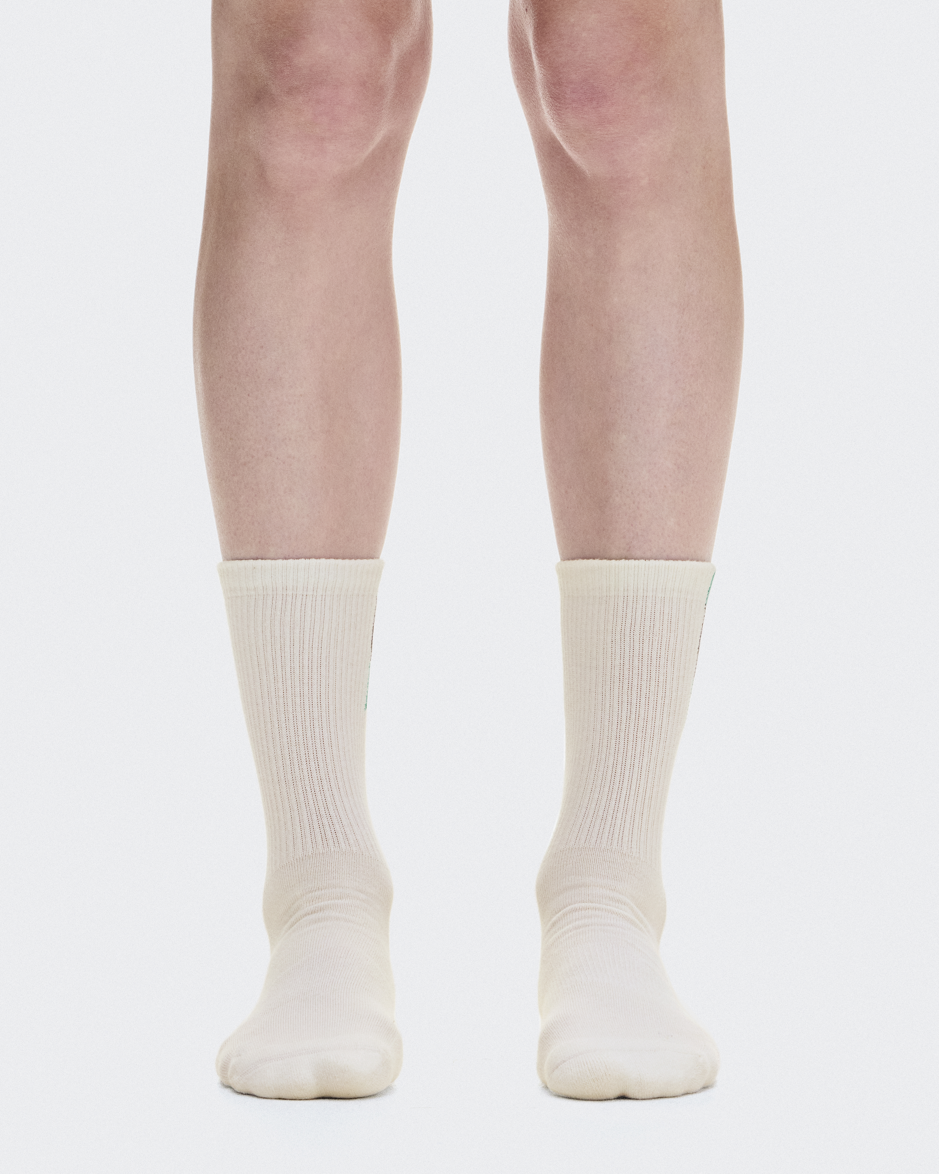 Courtside Sock High 2P in Ivory/Midnight