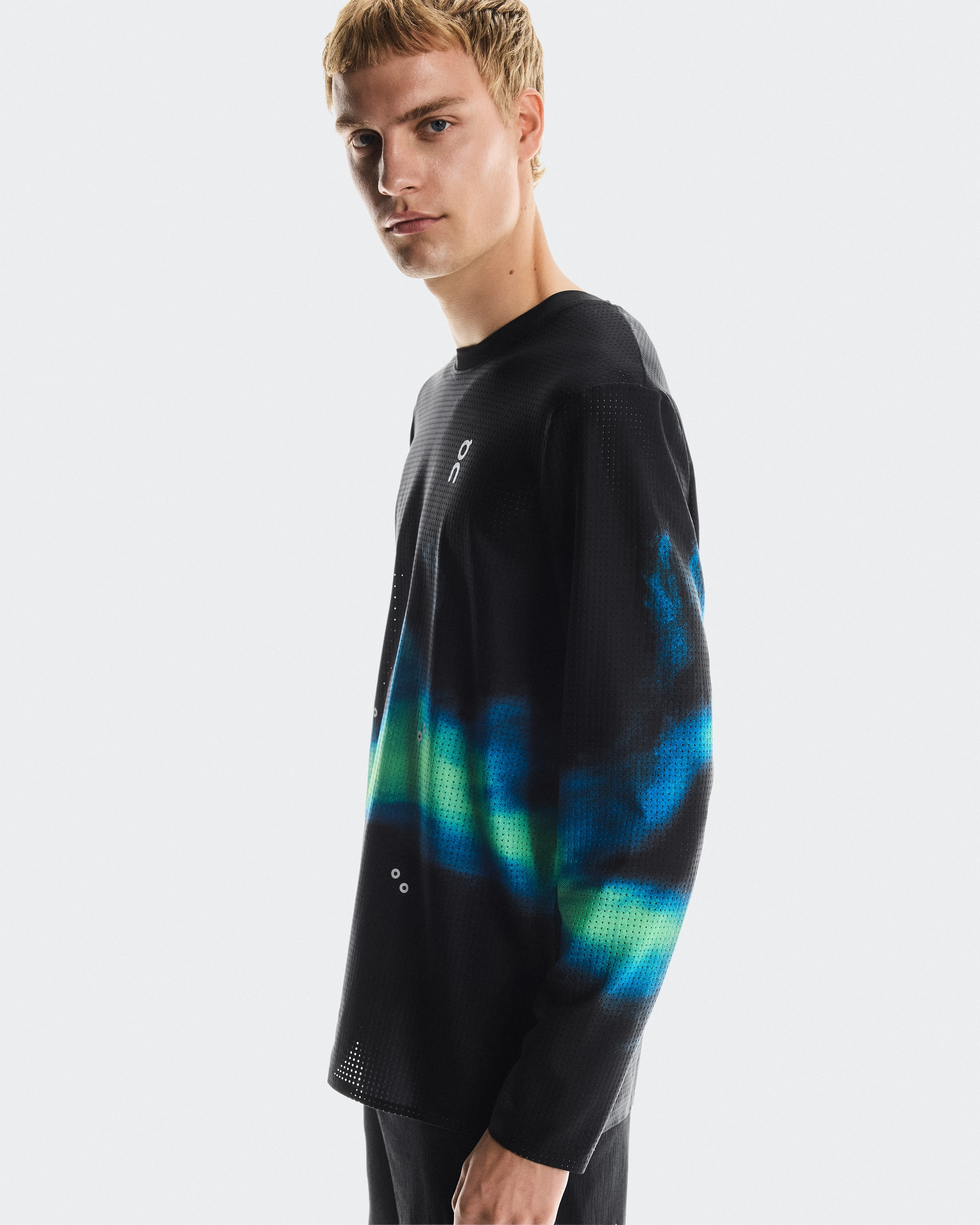 On Pace Mesh Long-T Black & Horizon Men Tops and t-shirts