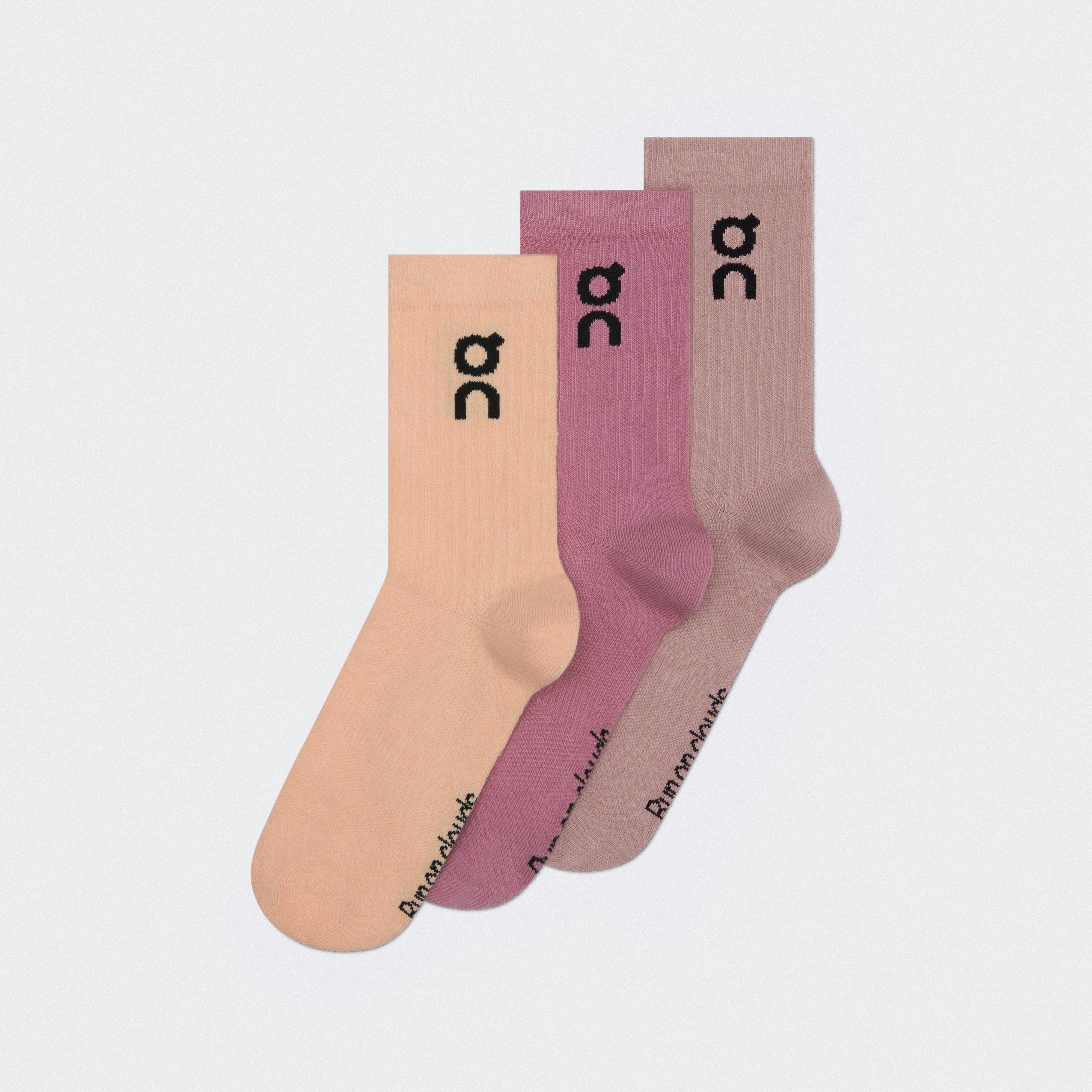 On Logo Sock High 3P Sherbet & Rhodonite オールジェンダー – オールデイ　通気性　汎用性 ソックス