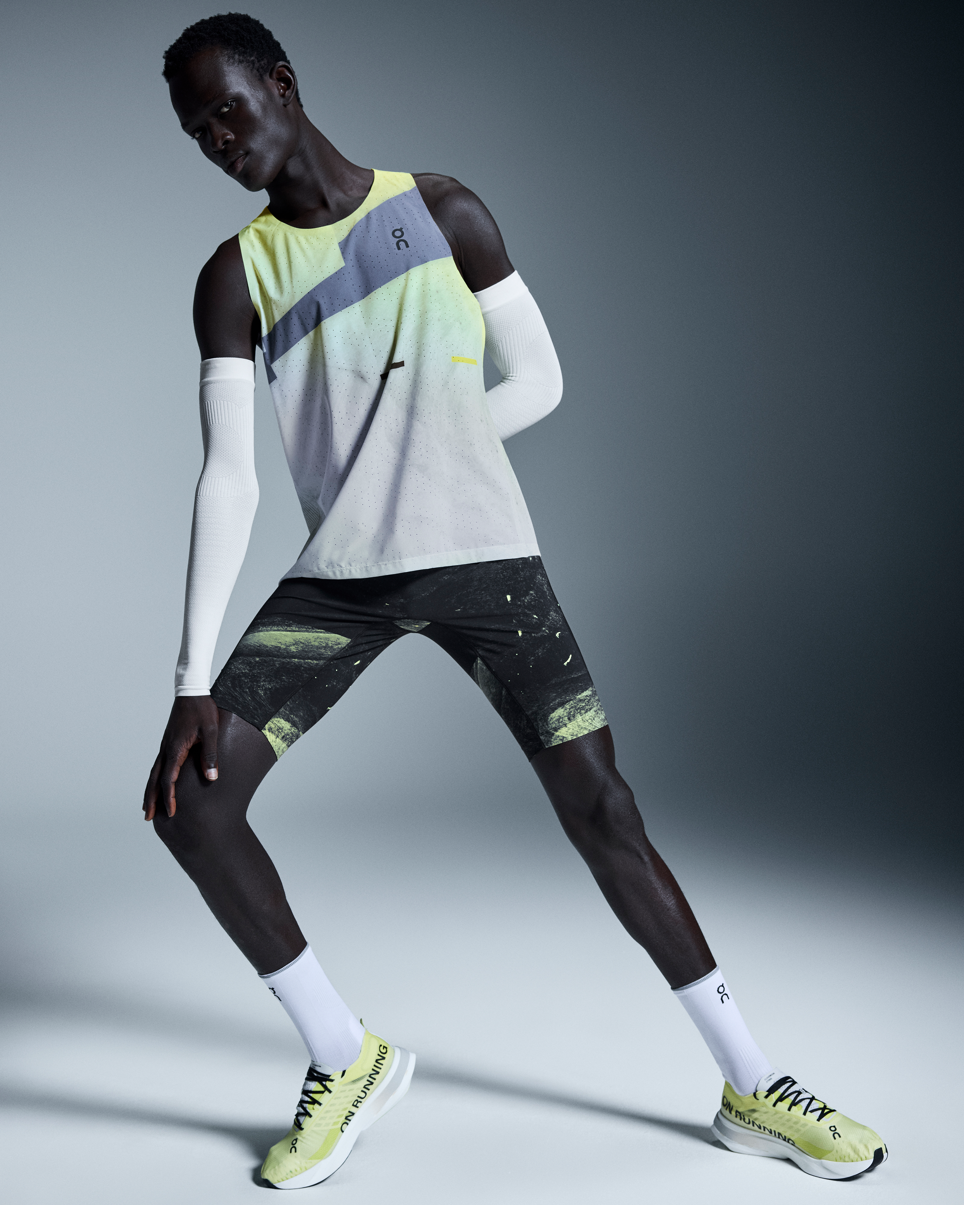 Race Tights HalfMen / Black | Limelight / L