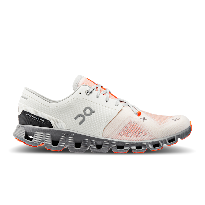 On Men's Cloud X 3 Gym Shoe in Ivory/Alloy, Size: 12.5