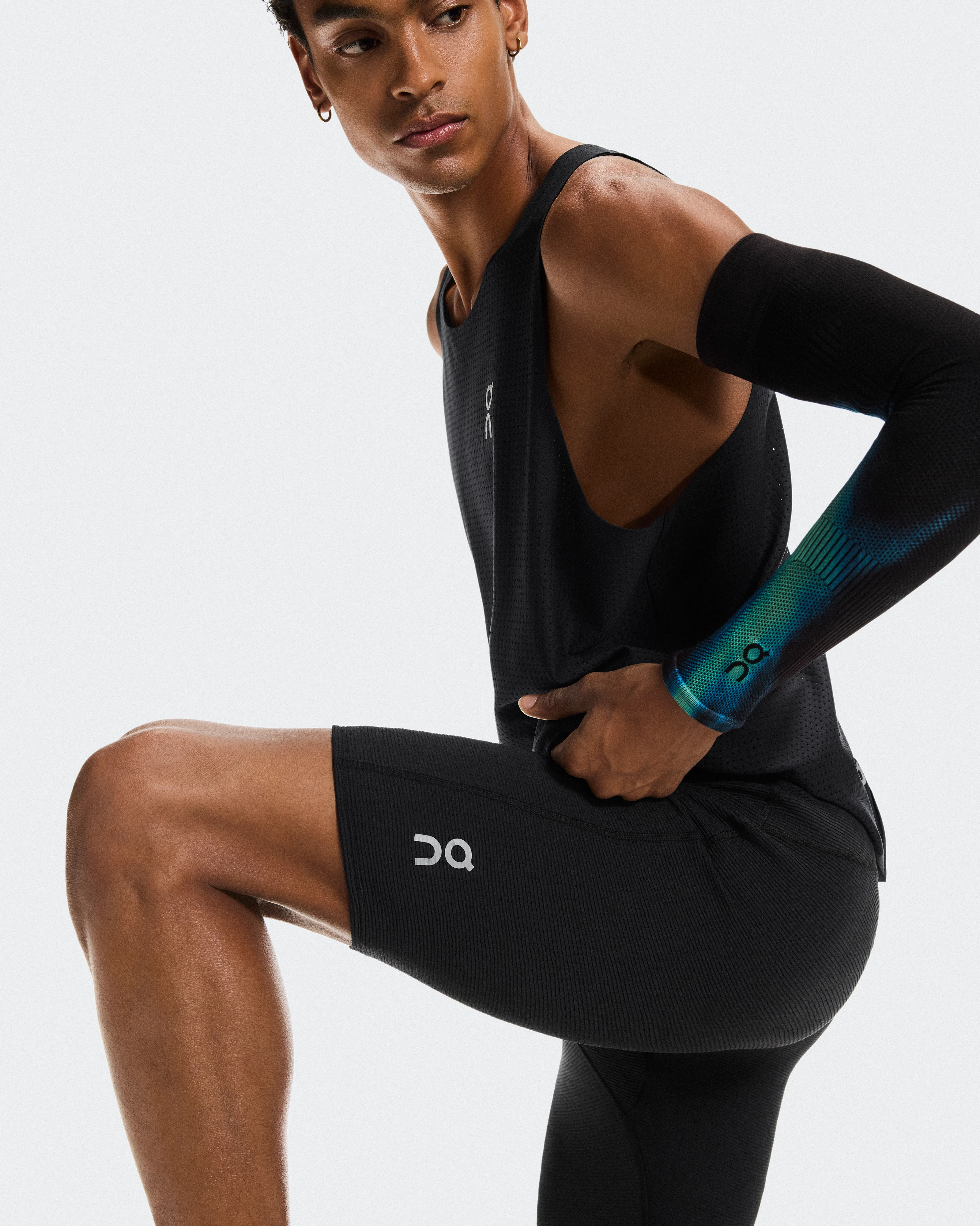 On Pace Tights Short Black & Black Men Tights