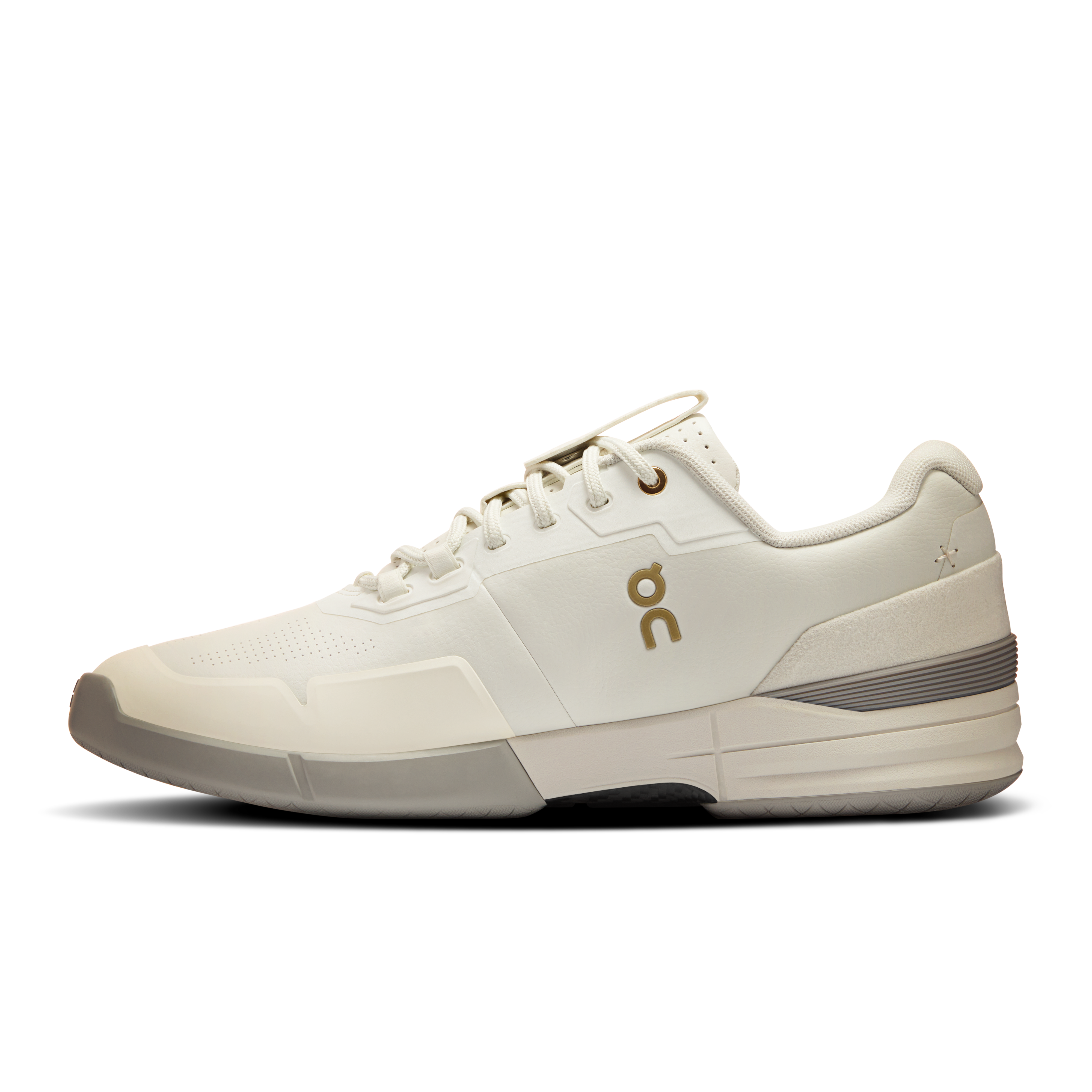On THE ROGER Pro Ace Ivory & Fog Men Tennis Shoes