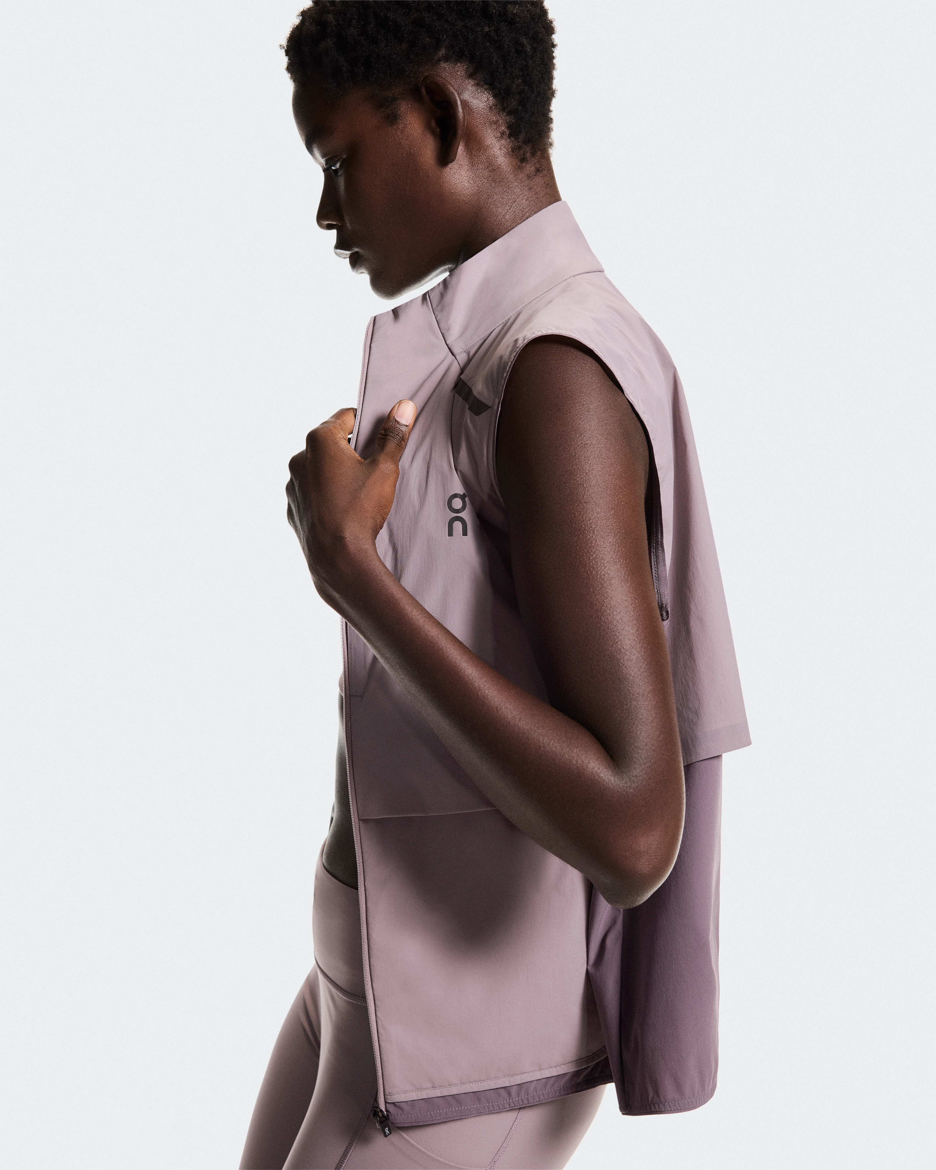 On Weather Vest Heron & Gobi Women Jackets