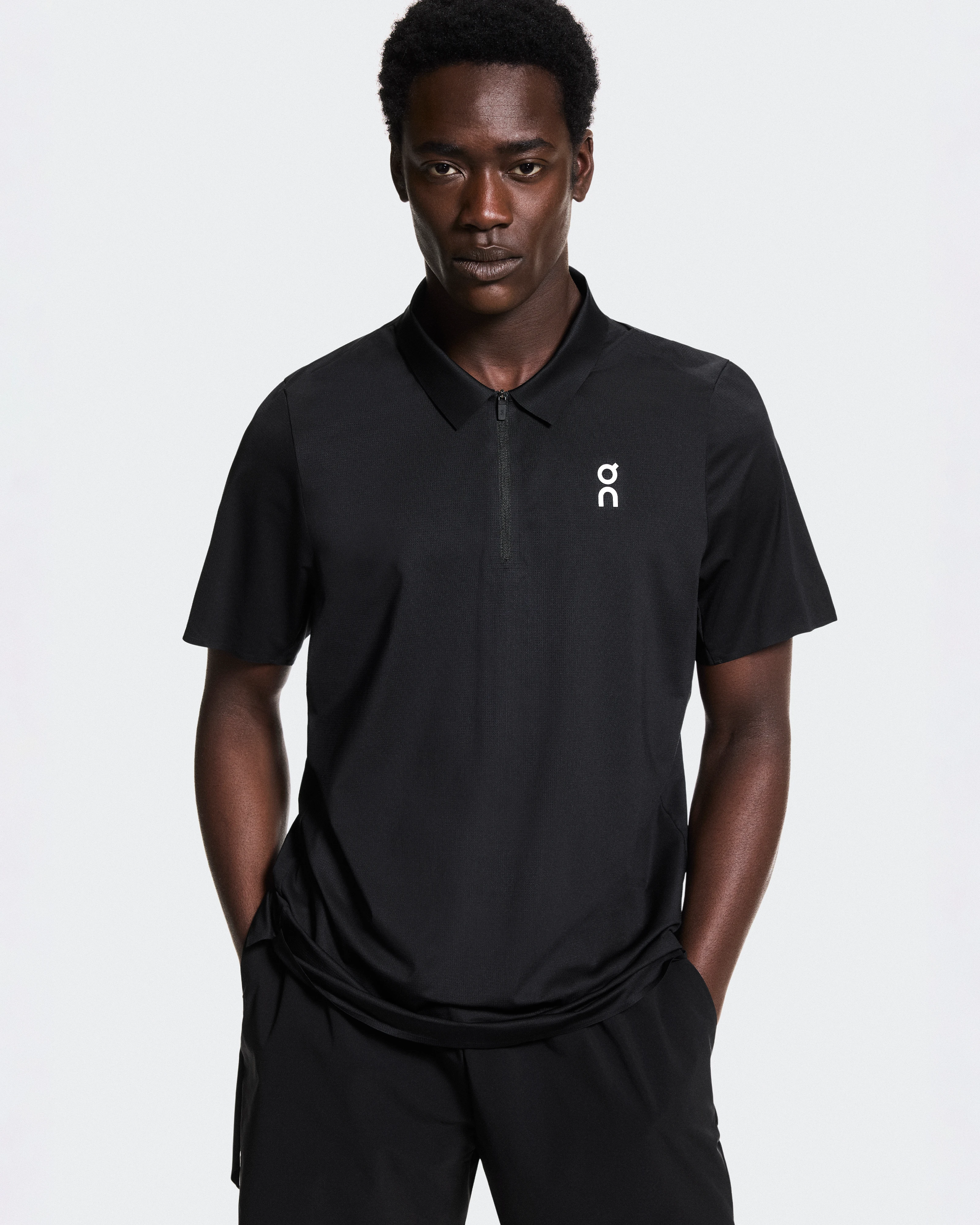 On Court Polo Black Men Tops and t-shirts