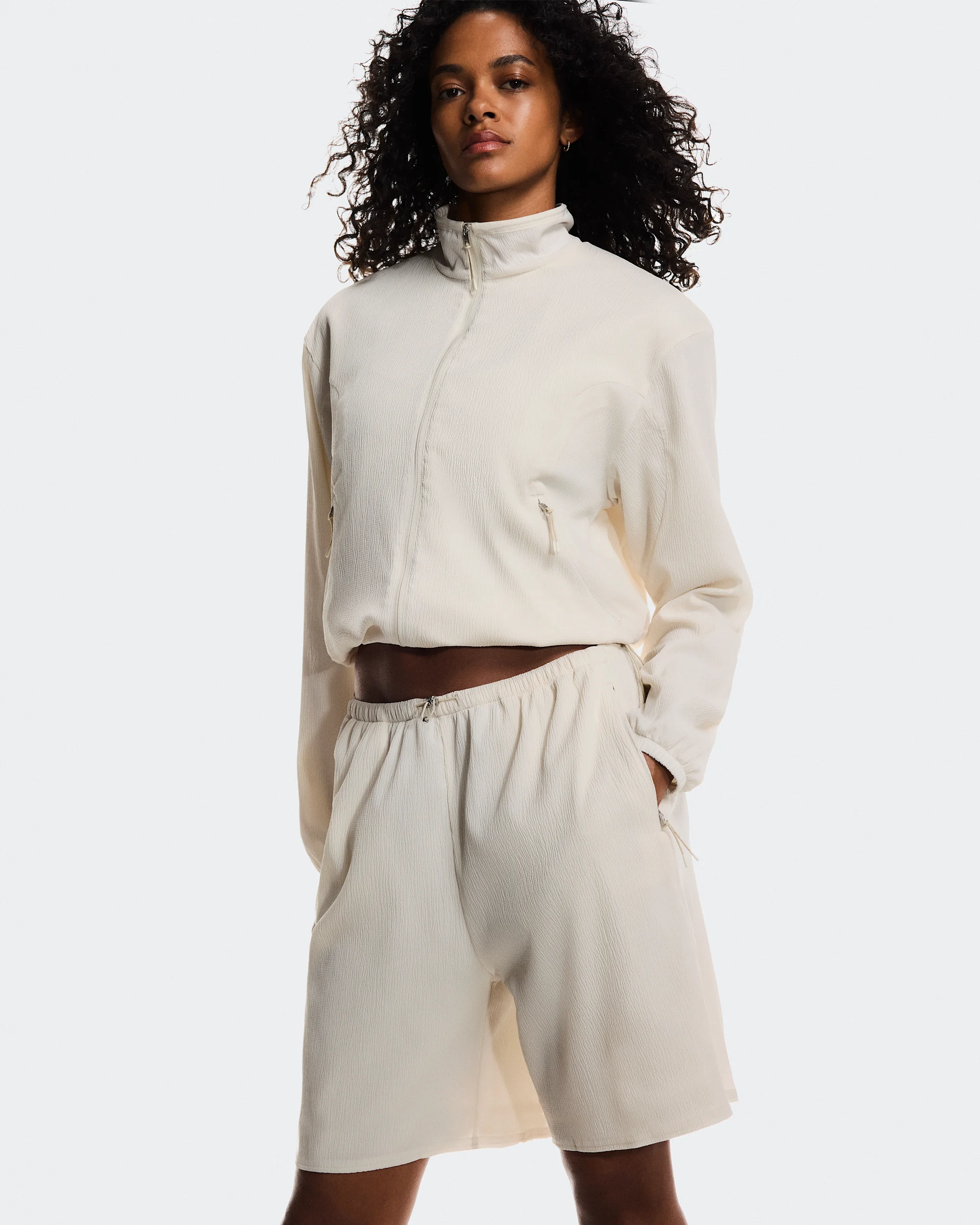 Women's Track Shorts Cream - thumbnail 4