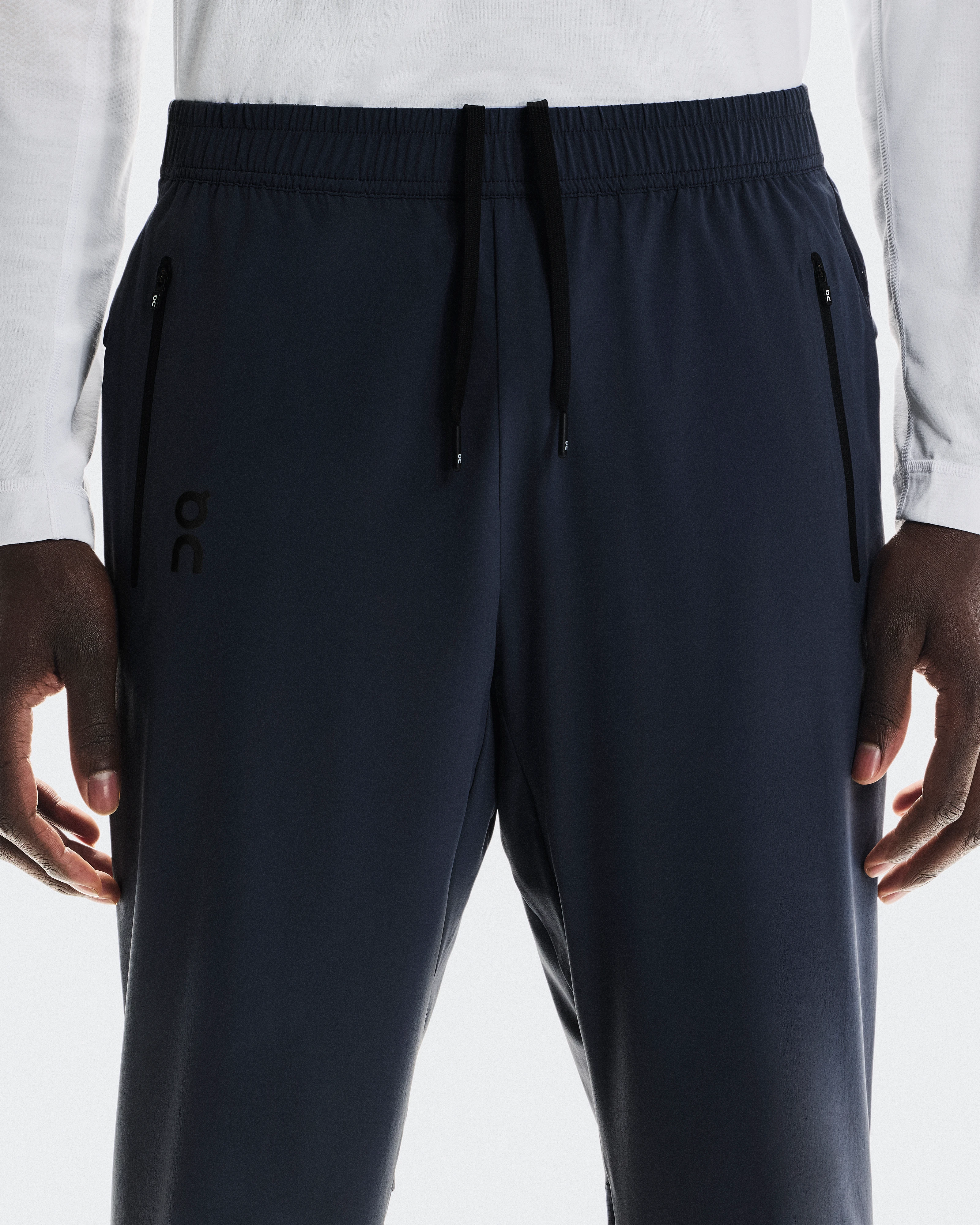 On Track Pants Navy & Navy Men Pants