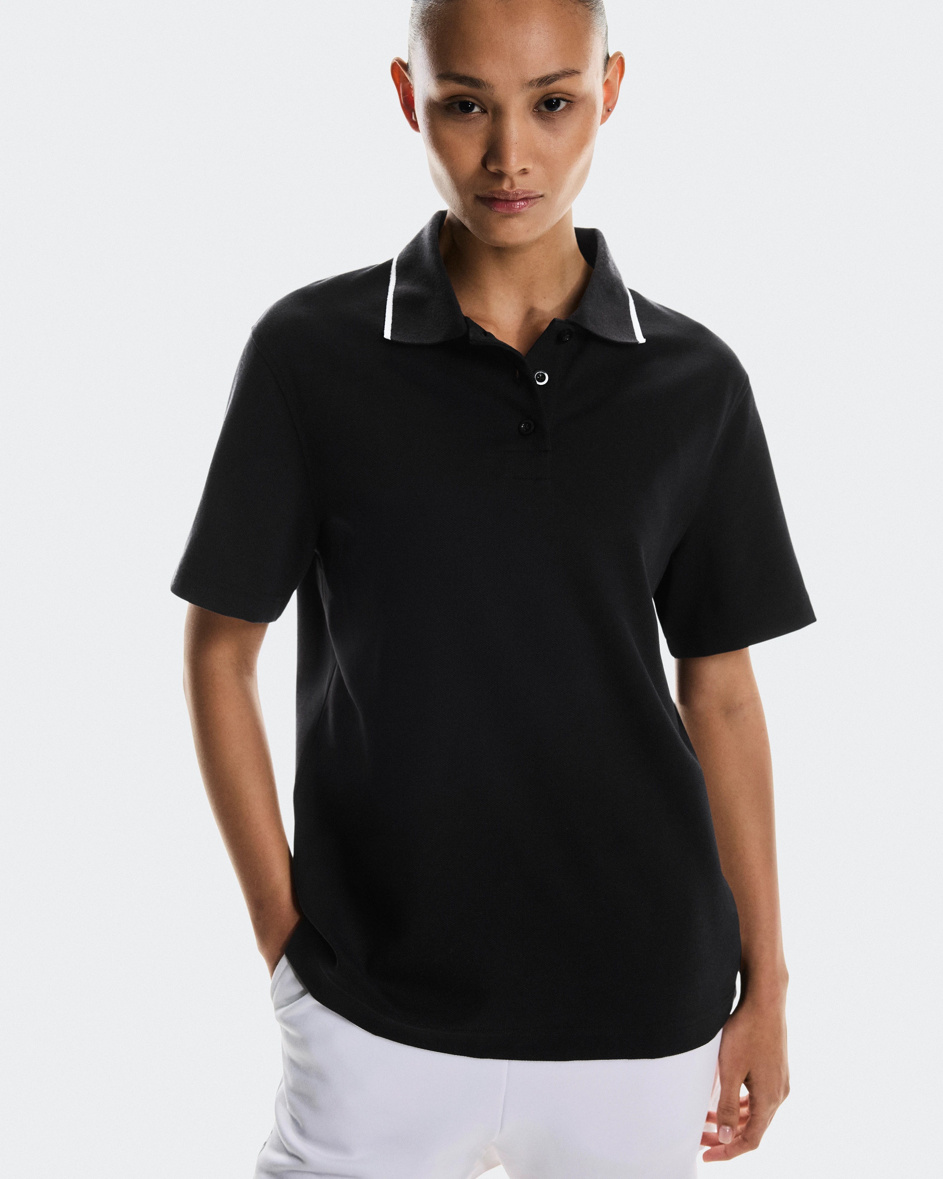 On Courtside Polo Black Women Tops and t-shirts