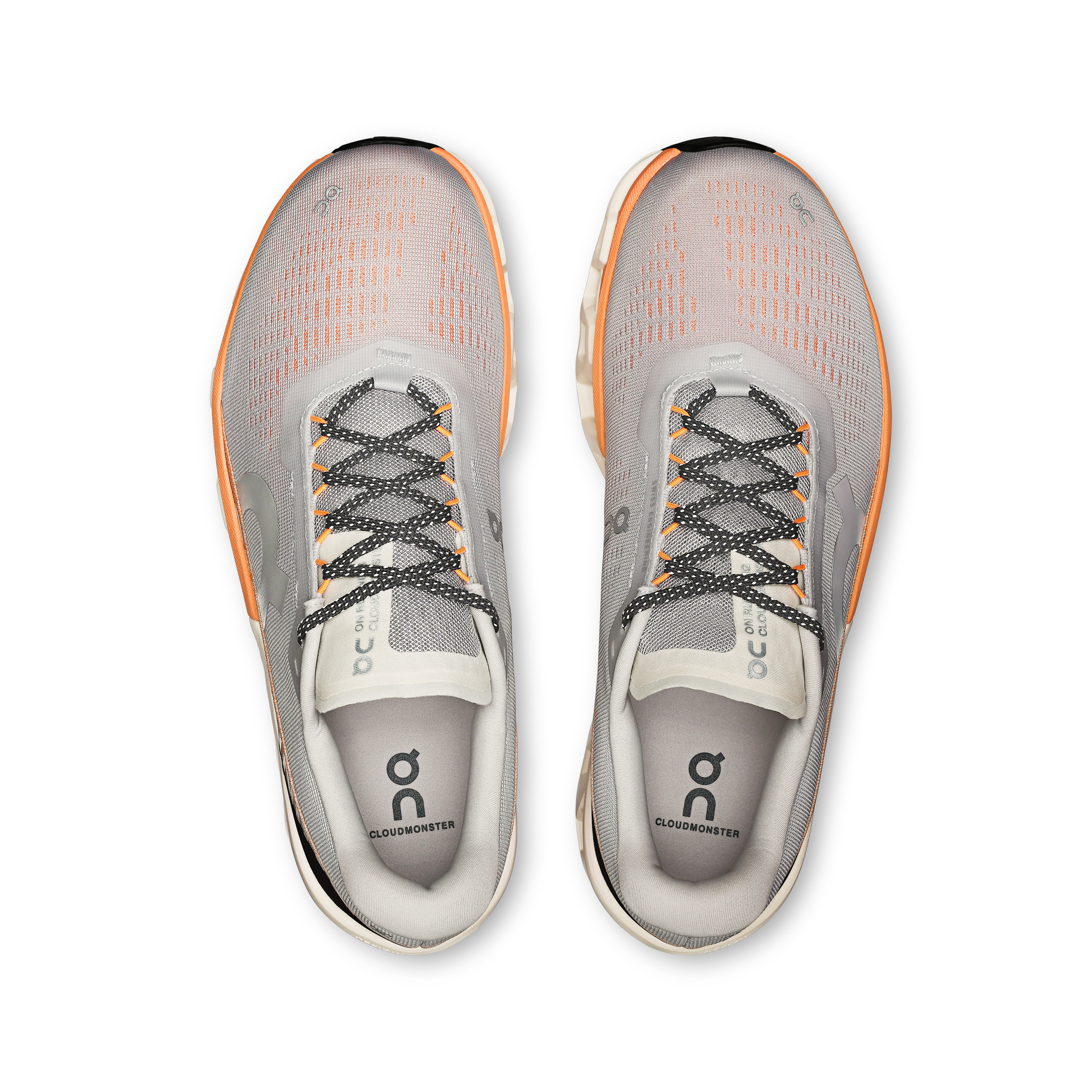 On Cloudmonster 2 Glacier & Tangerine Men Road running Shoes