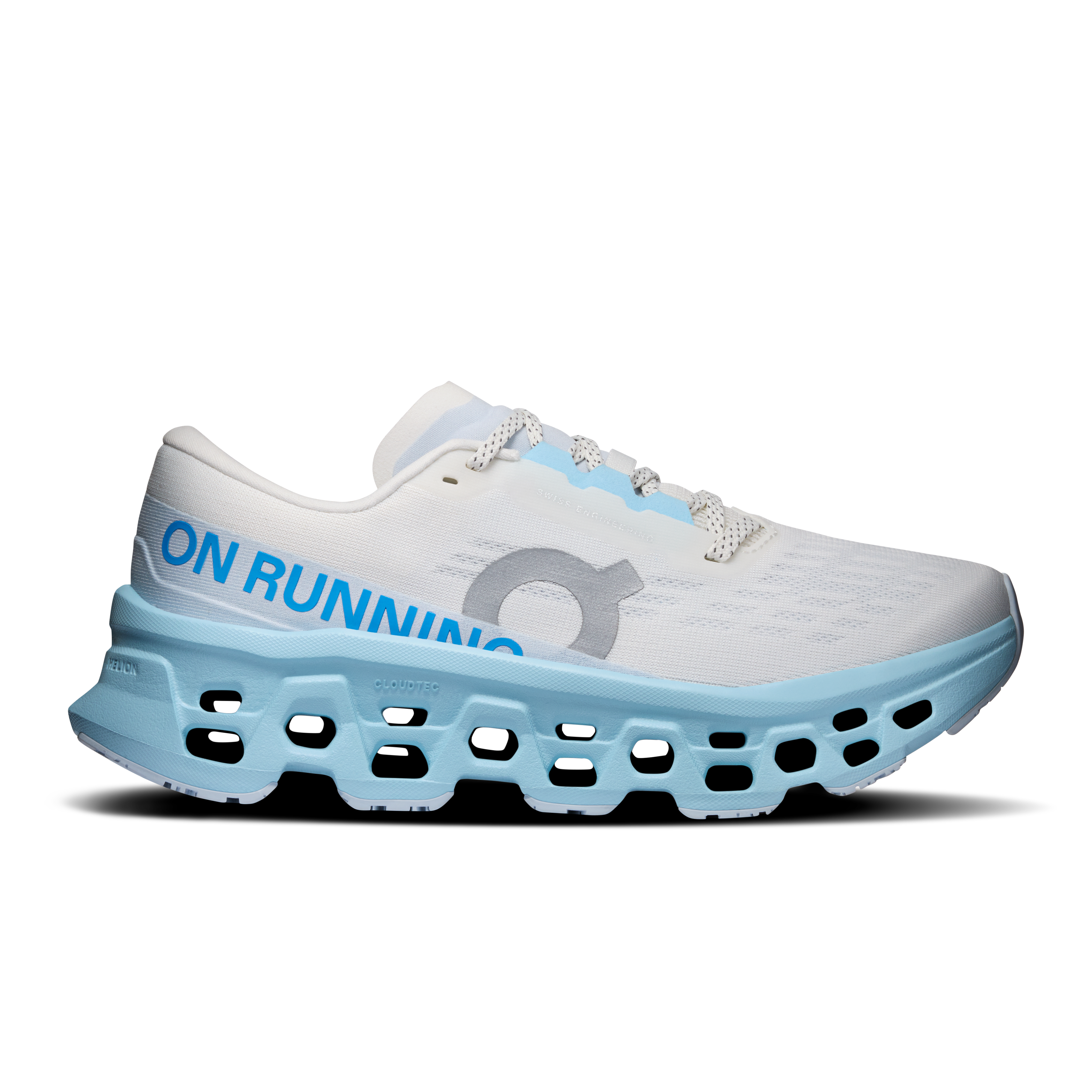 On Cloudmonster 3 Ivory & Topaz Feminino Corrida de rua Tênis