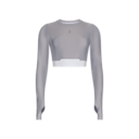 Train Long Sleeve Crop Long-Sleeve Shirt in Lilac