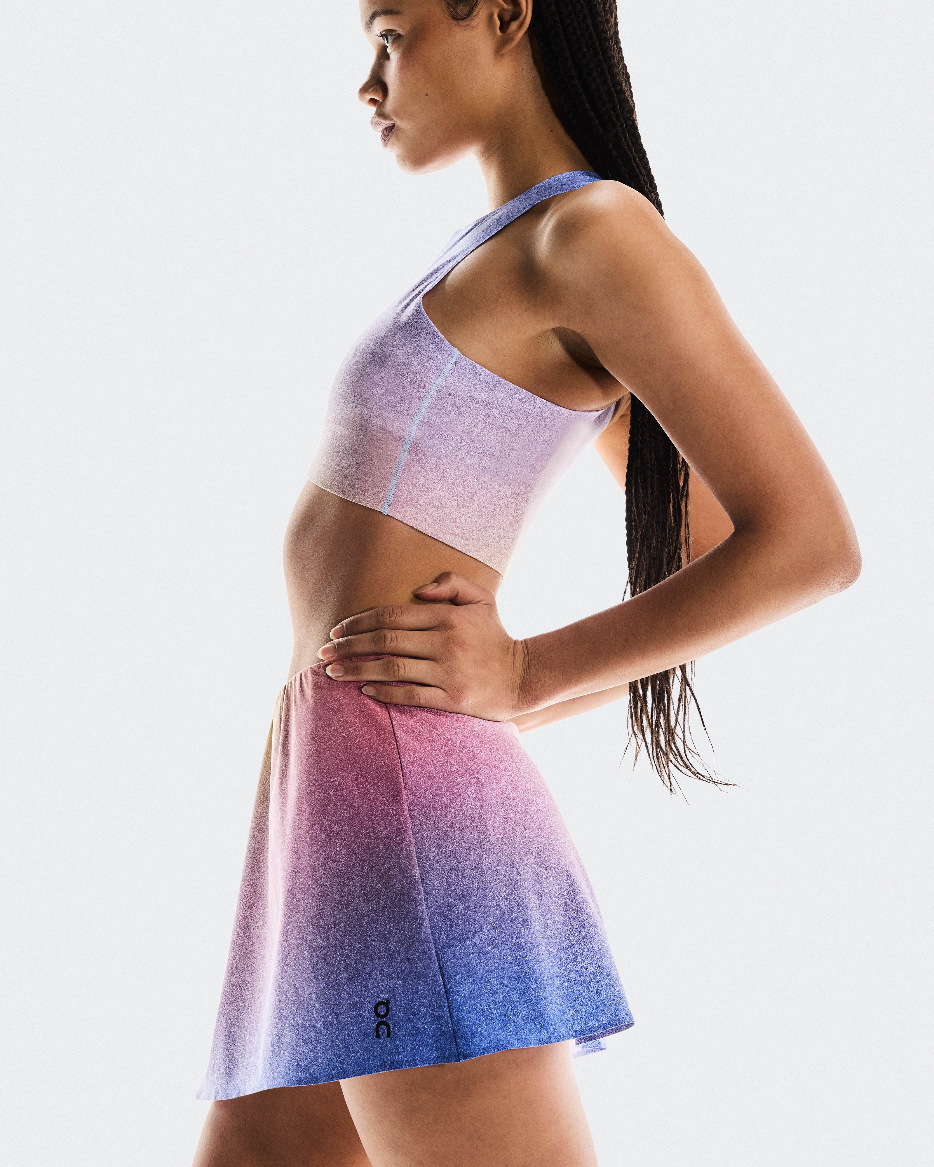 Court Skirt Side PleatWomen / White | Indigo / L