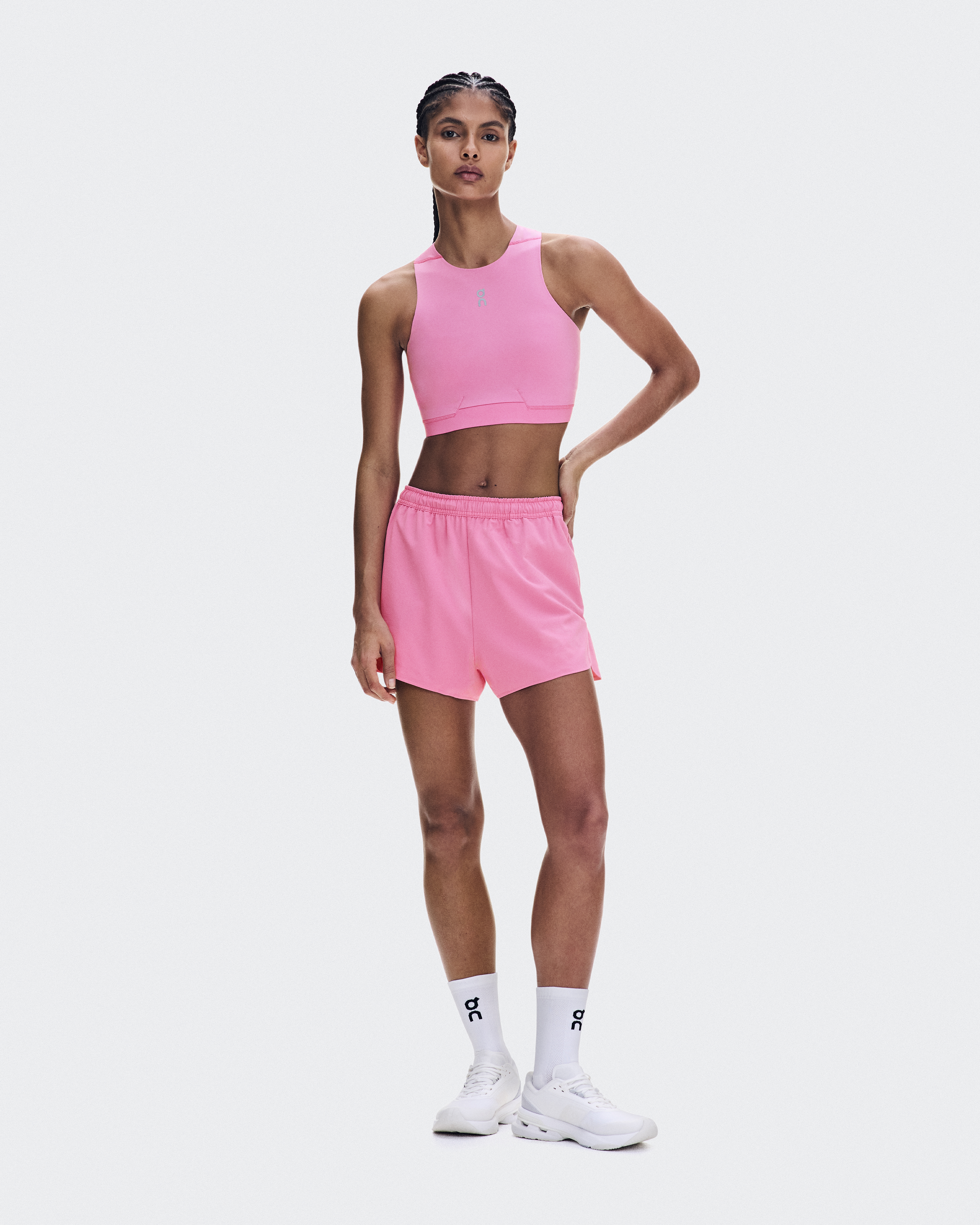 Train 2-in-1 Crop Shirt in Bubblegum