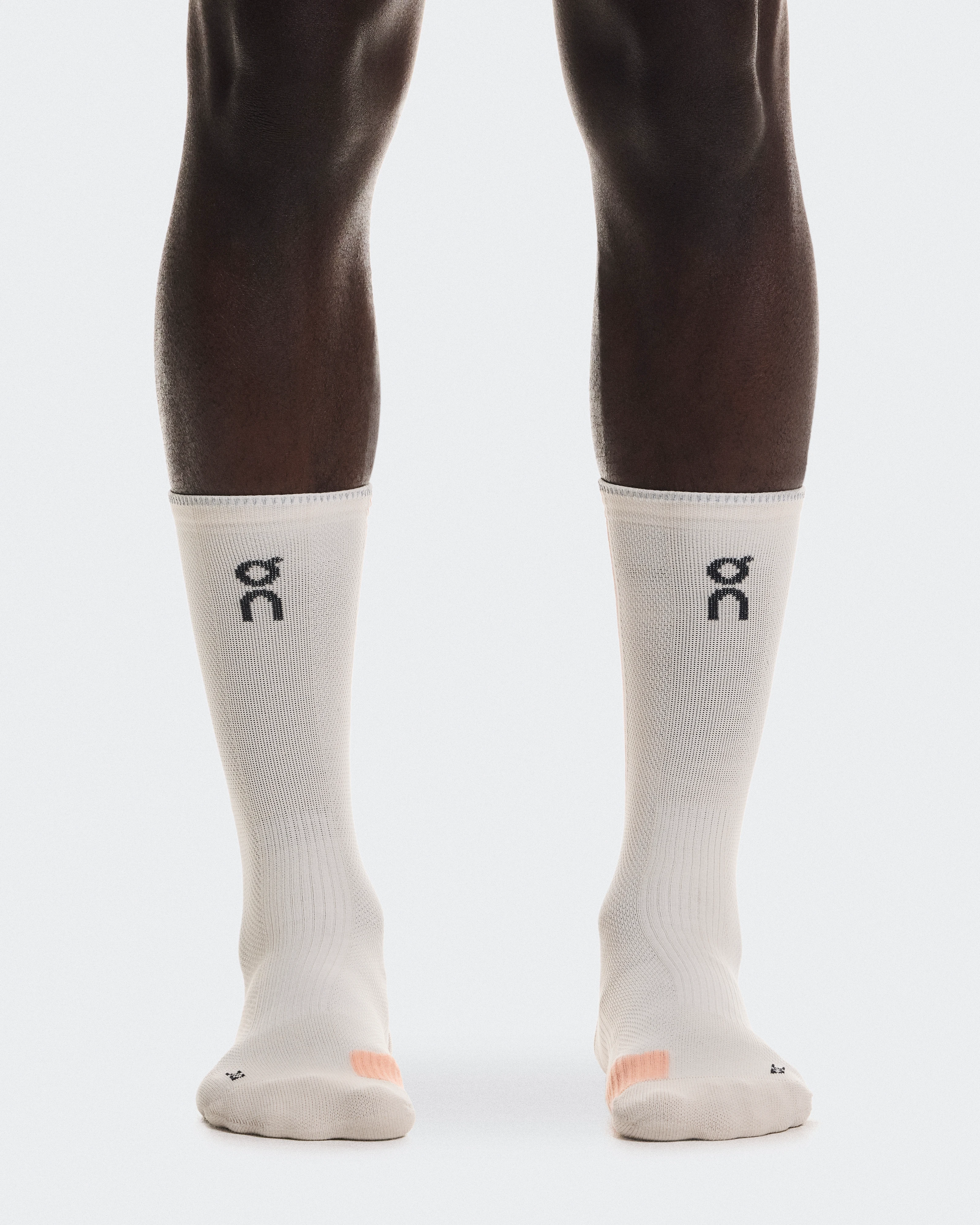 On Performance Run Sock High Pearl & Sunstone Unisex Socks