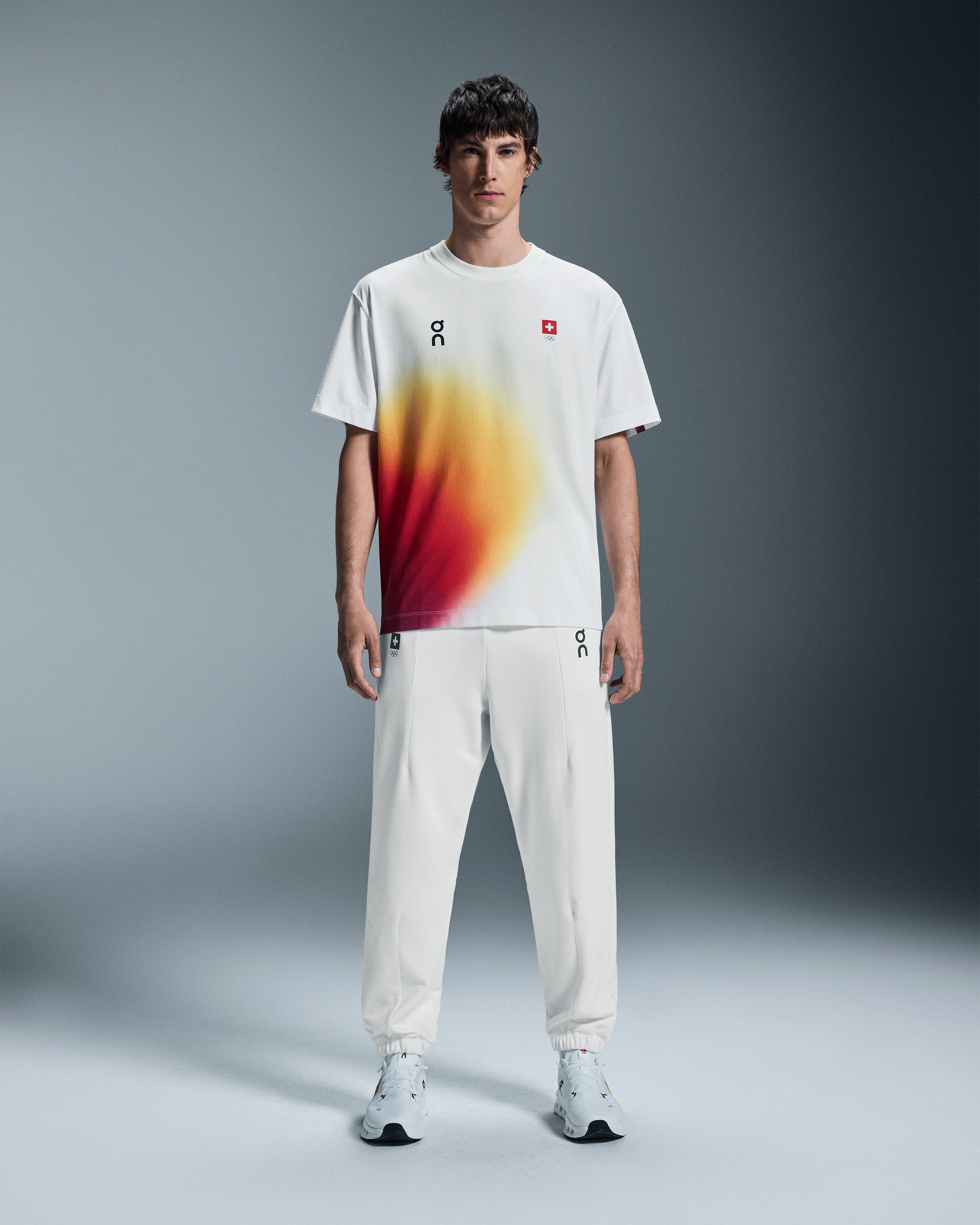 On Swiss Olympic Club-T Undyed-White & Limited Men Tops and t-shirts