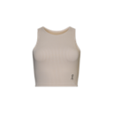 All-Day Ribbed Crop Shirt in Desert/White