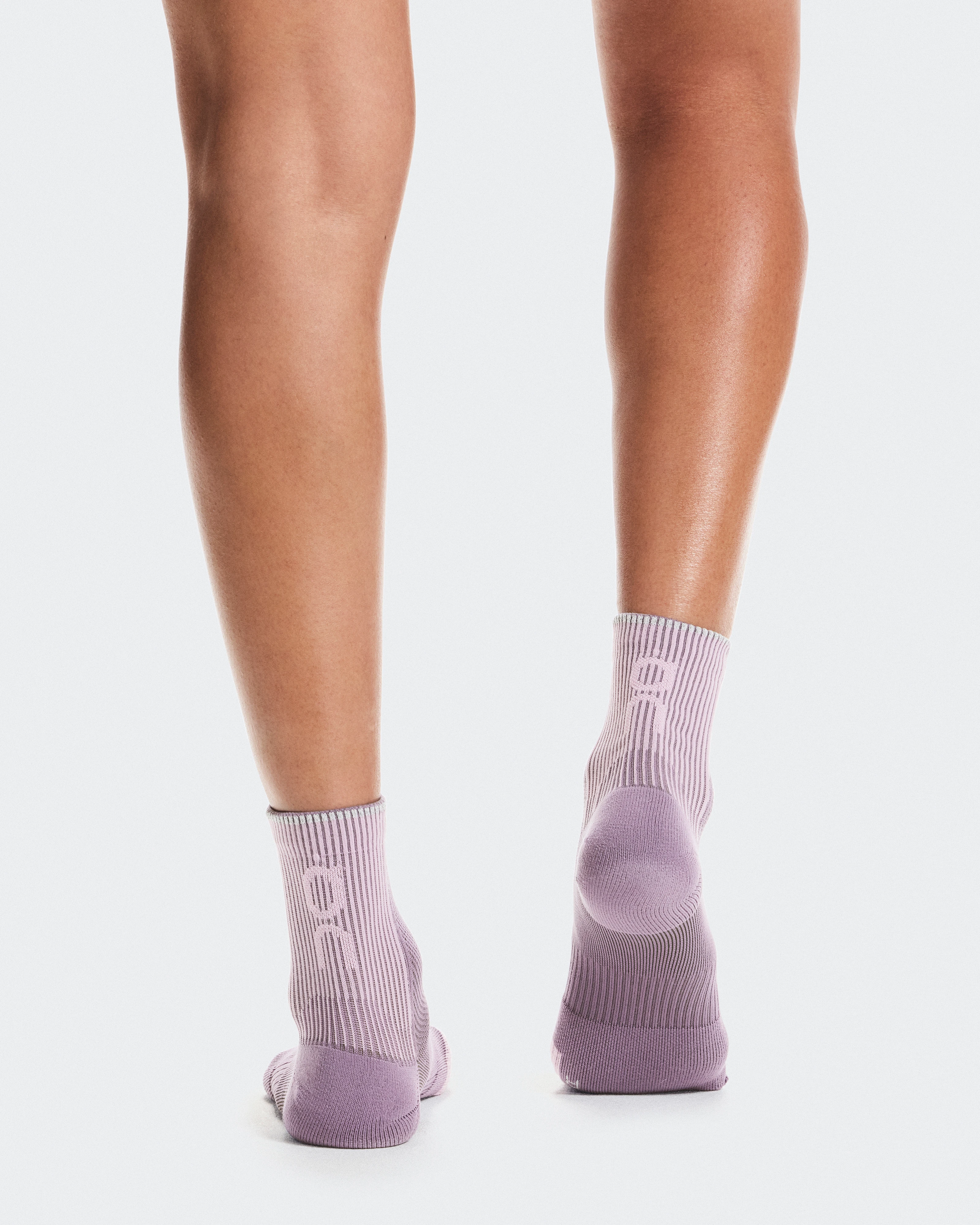 On Performance Run Sock Mid Dewberry & Sakura Unisex Socks