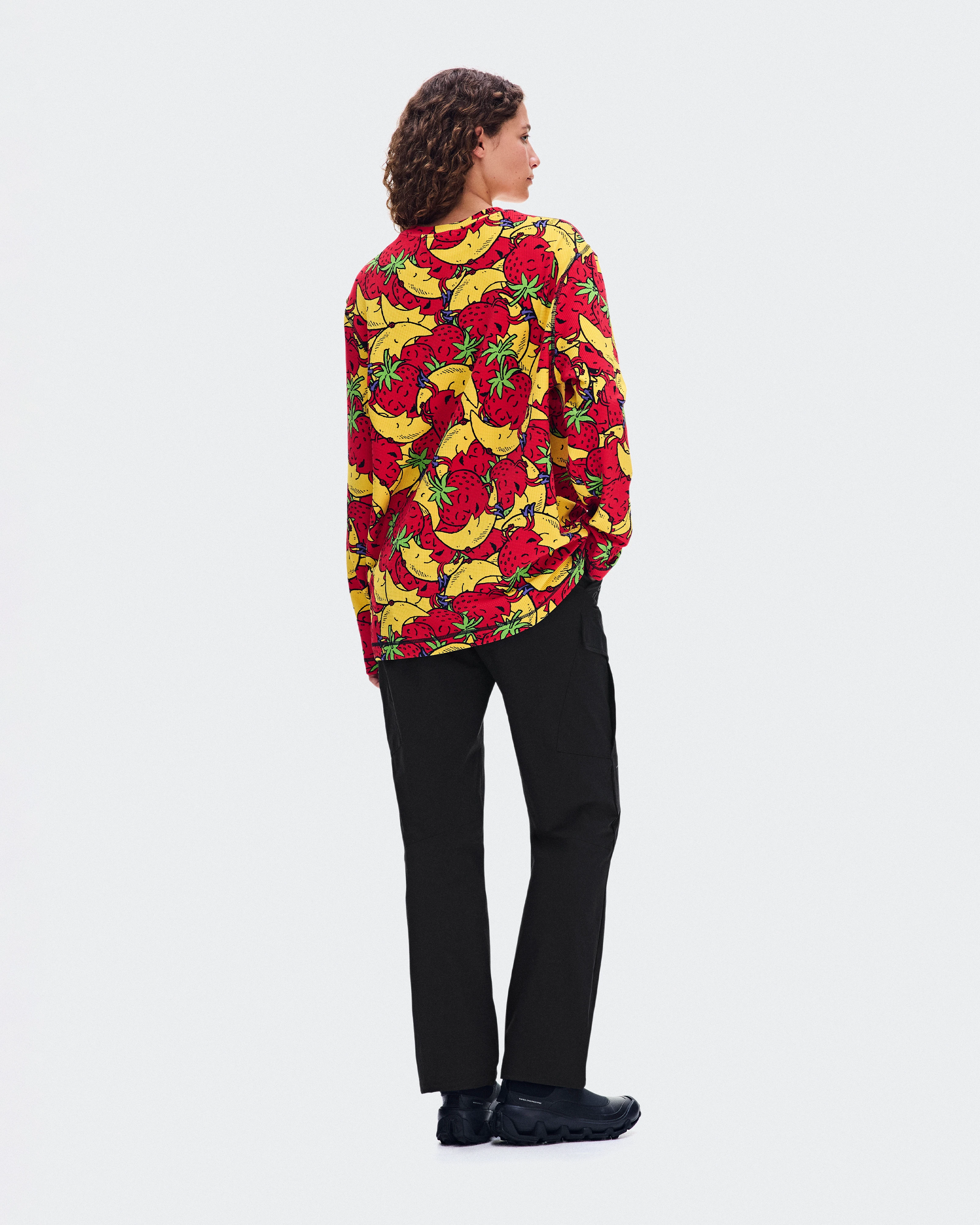 On Waffle Long-T SHG Dandelion & Red Unisex Maglie e magliette