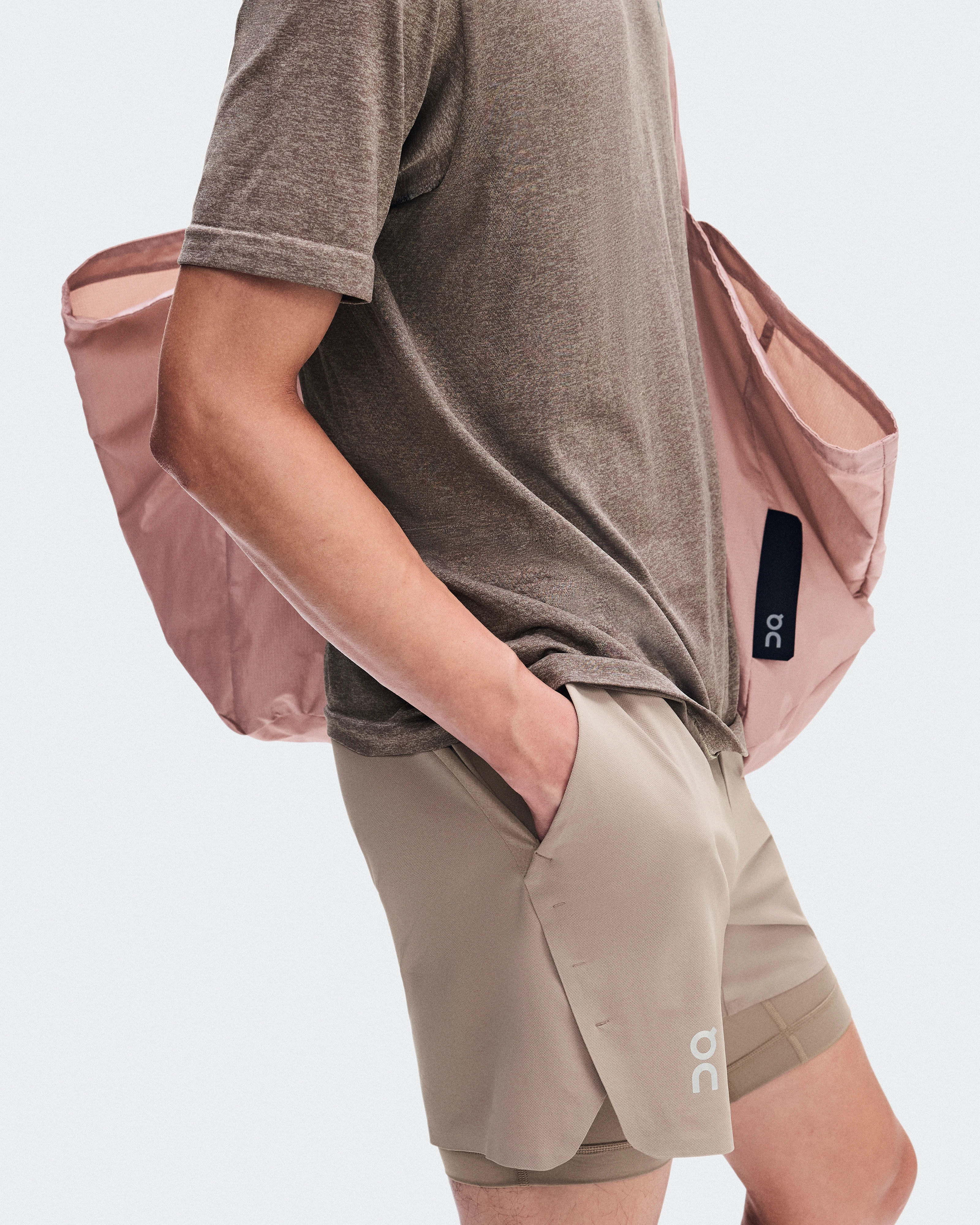 On Train 2-in-1 Shorts Clay Men Shorts