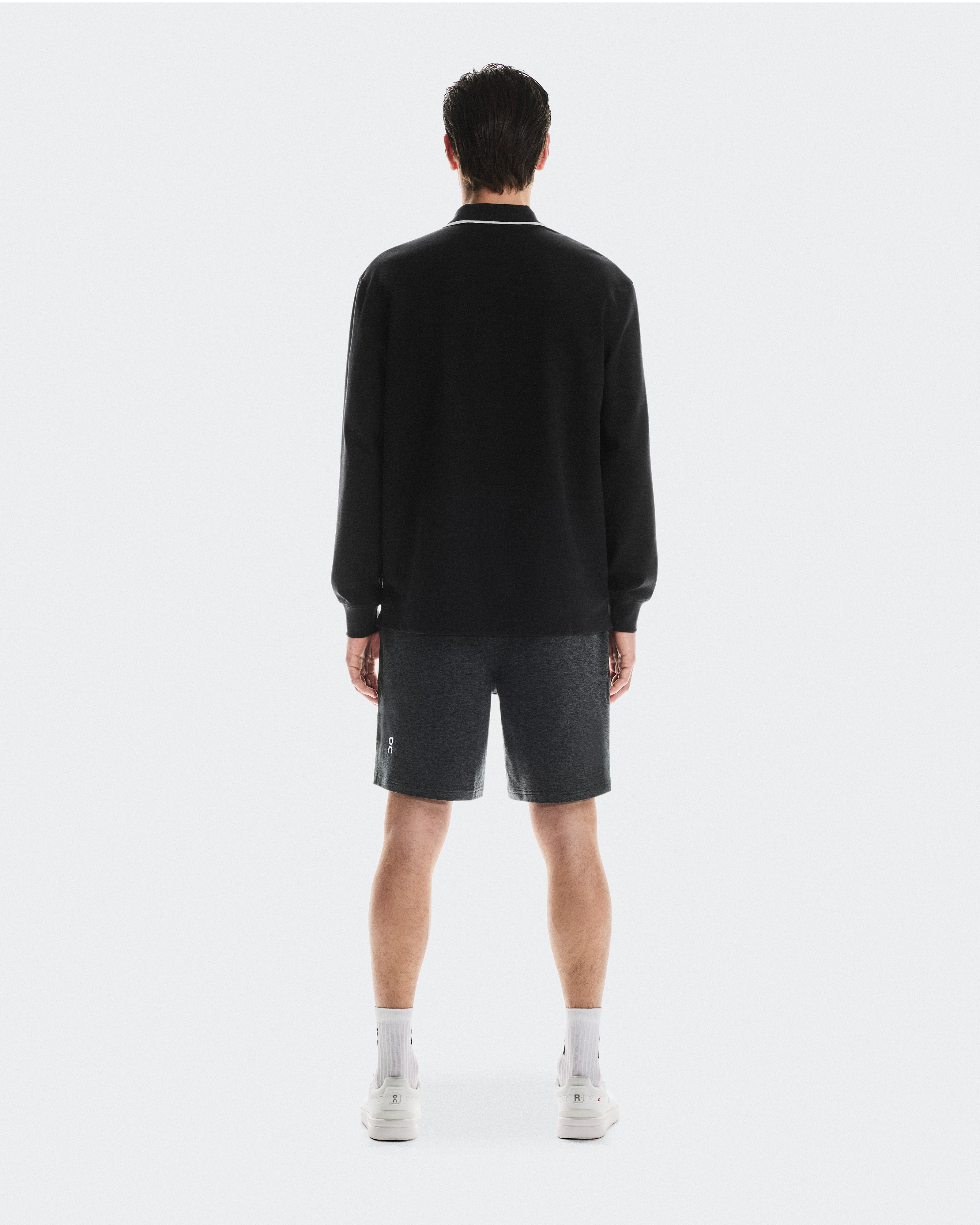 On Courtside Long-T Polo Black Men Tops and t-shirts