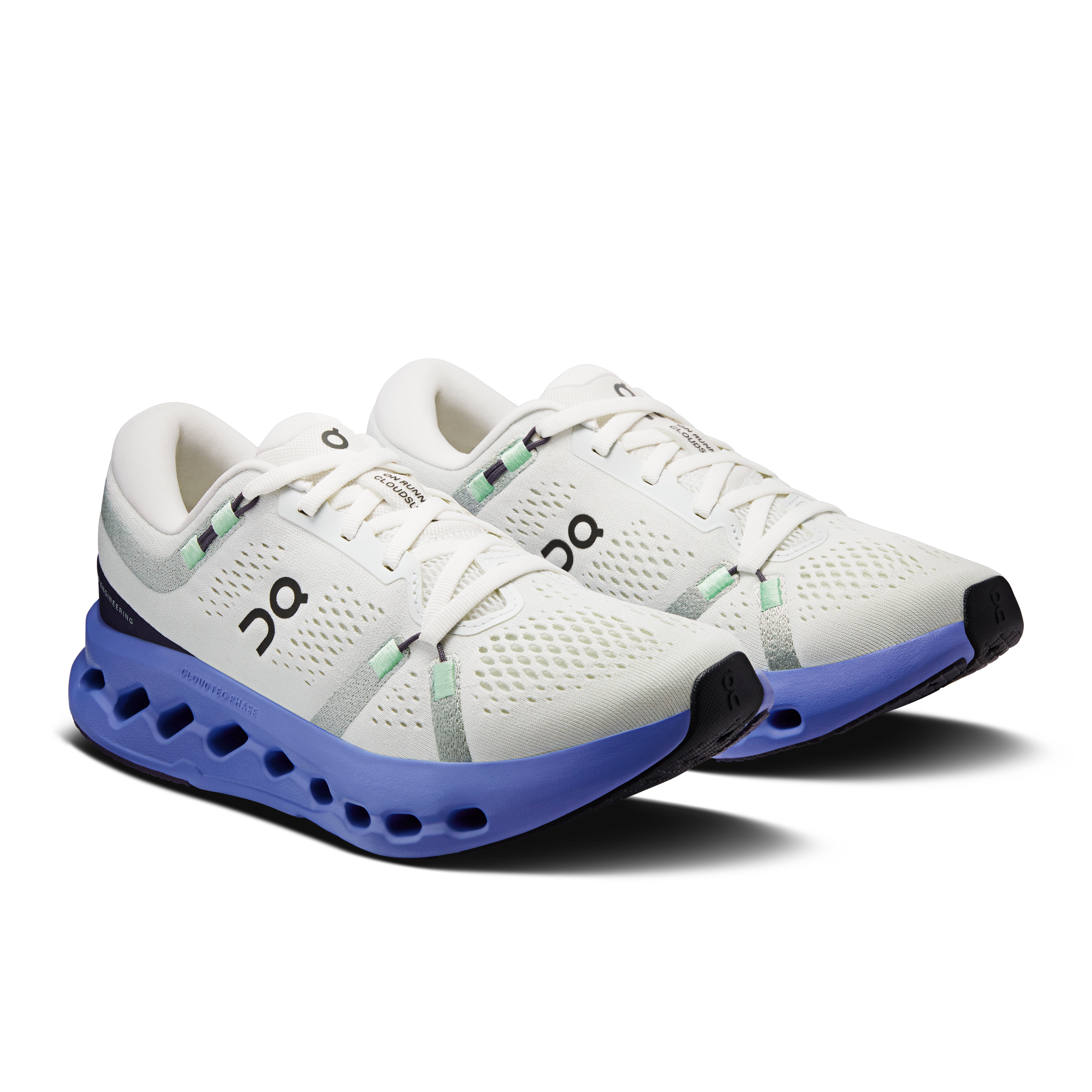 On Cloudsurfer 2 Ivory & Sailor Feminino Corrida de rua Tênis