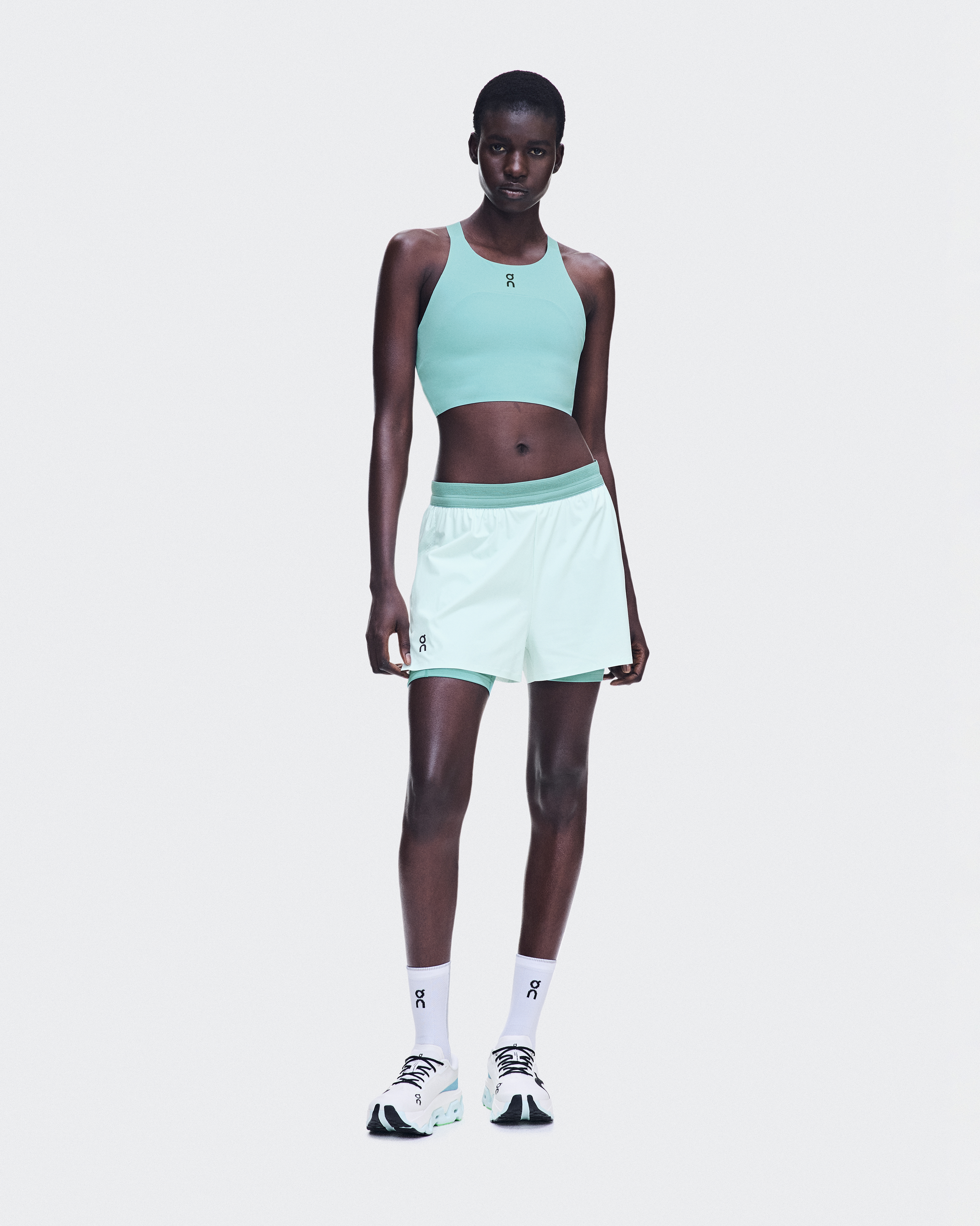 Performance Crop Shirt in Aquamarine