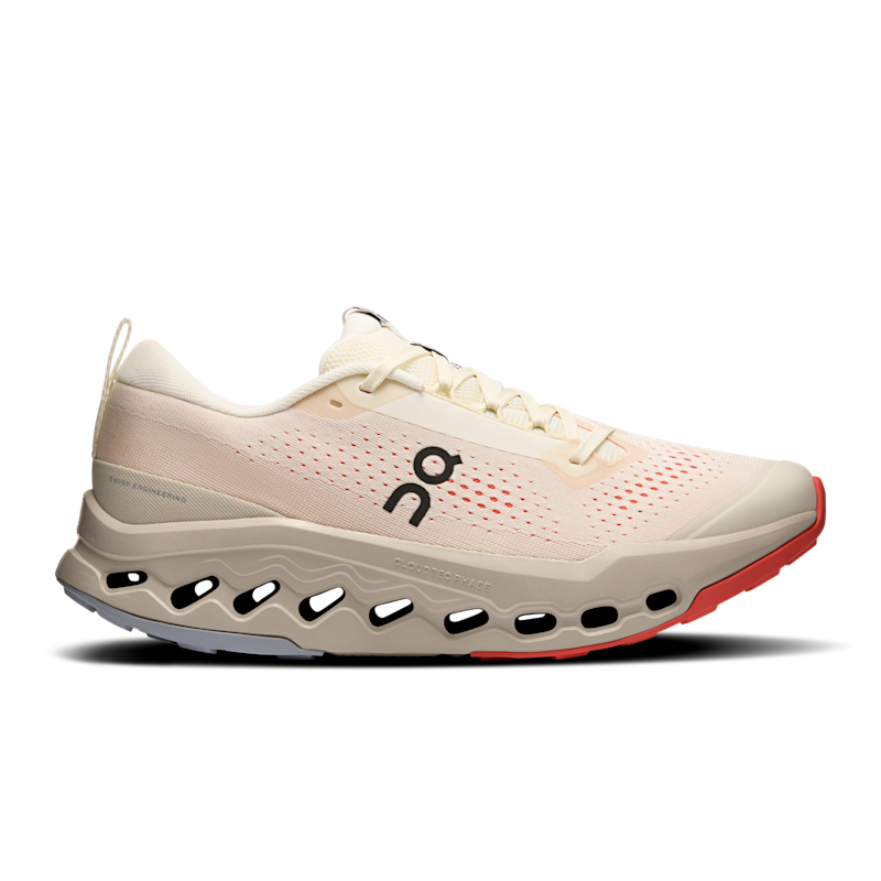 On Men's Cloudsurfer Trail 2 Running Shoe in Ivory/Ghost, Size: 8.5, Recycled Polyester