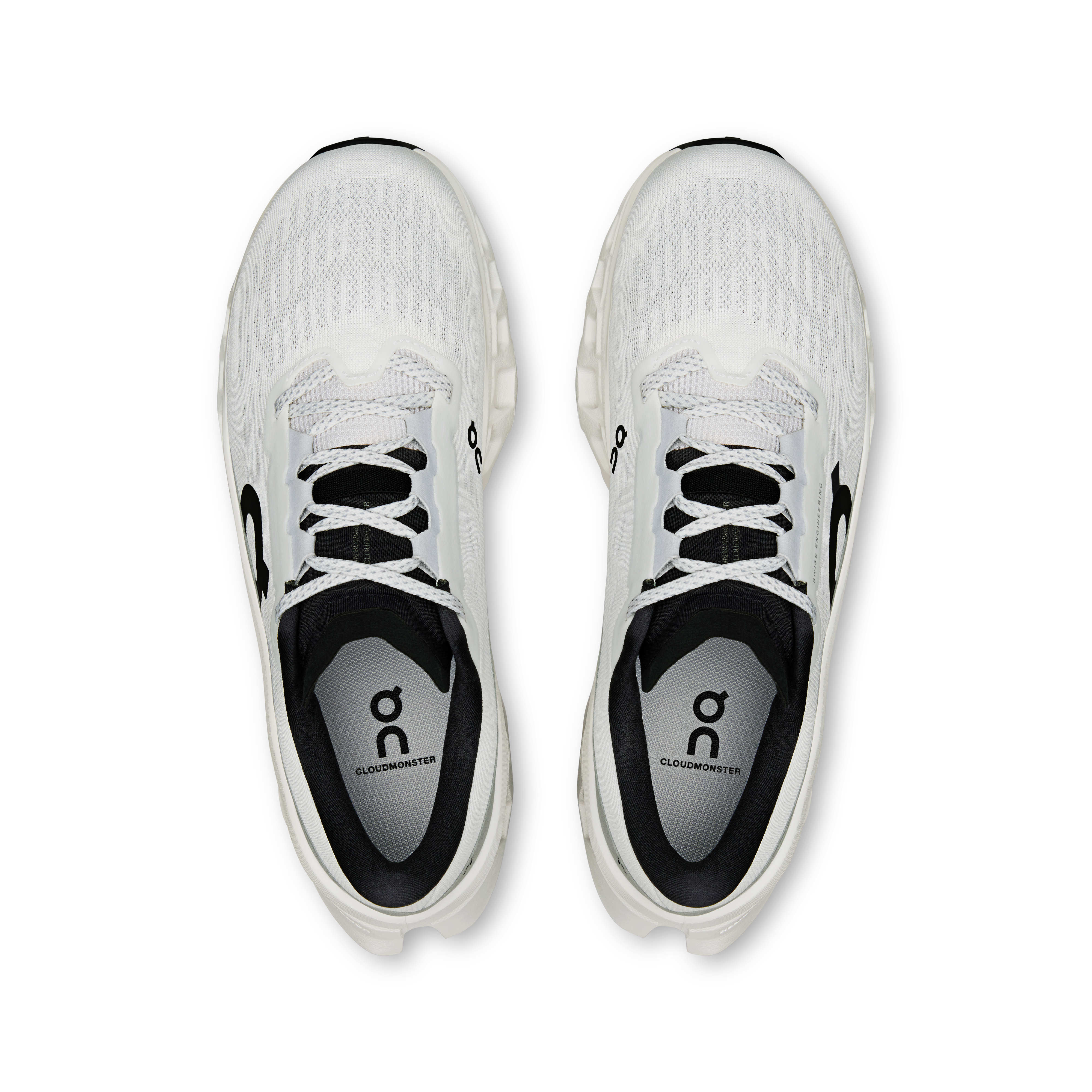 On Cloudmonster 3 White & White Femme Running sur route Chaussures