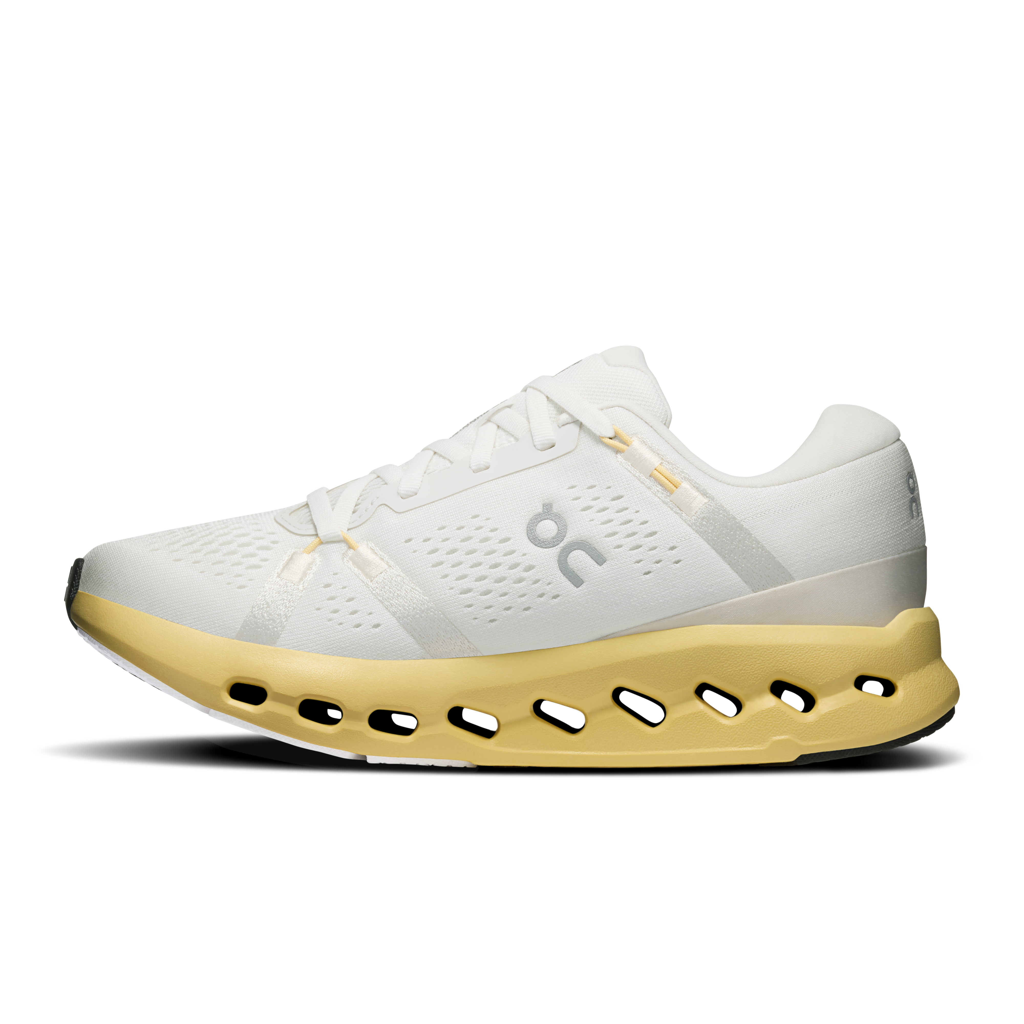 On Cloudsurfer 2 Ivory & Dijon Feminino Corrida de rua Tênis