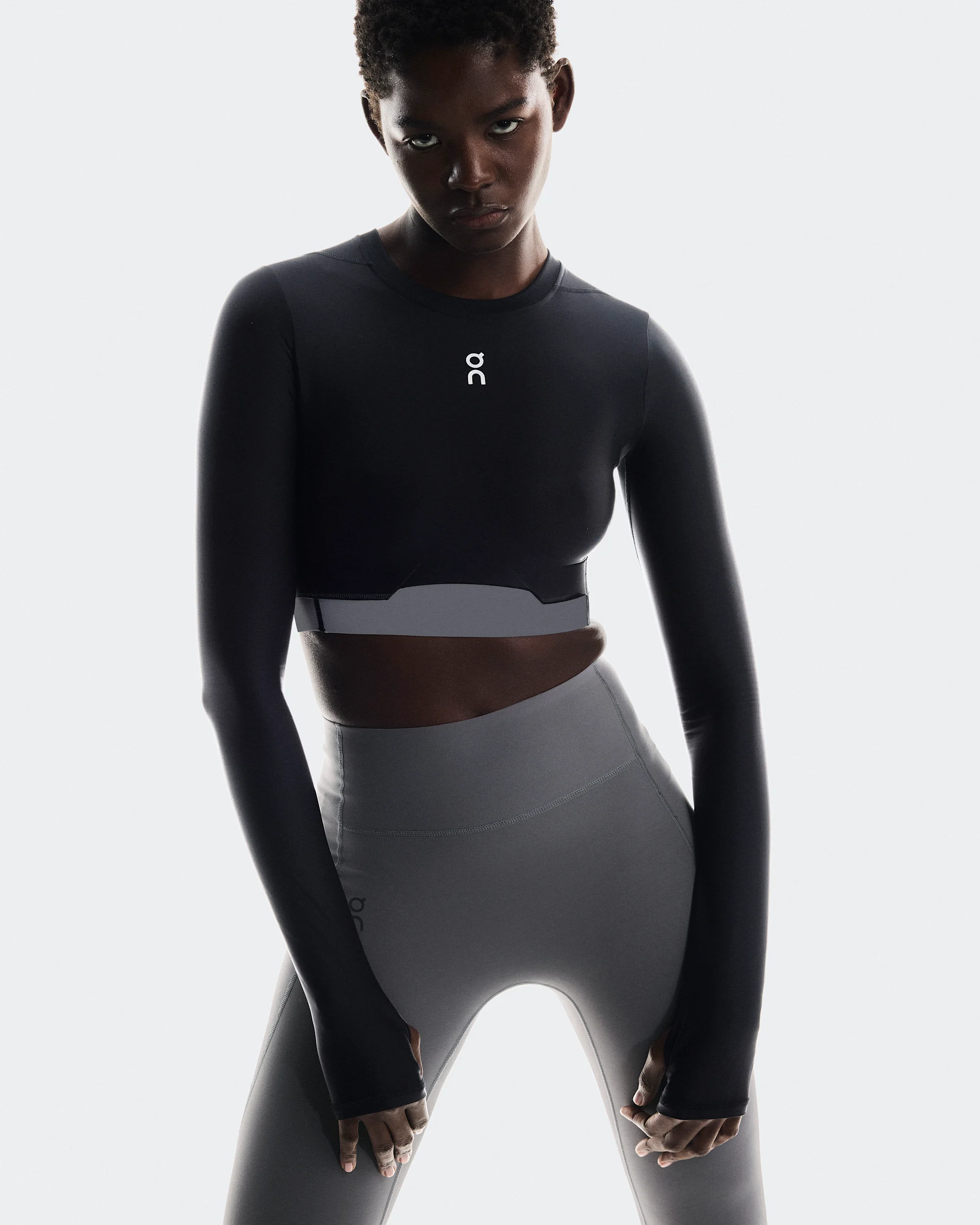 Women's Train Long Sleeve Crop Black - thumbnail 4