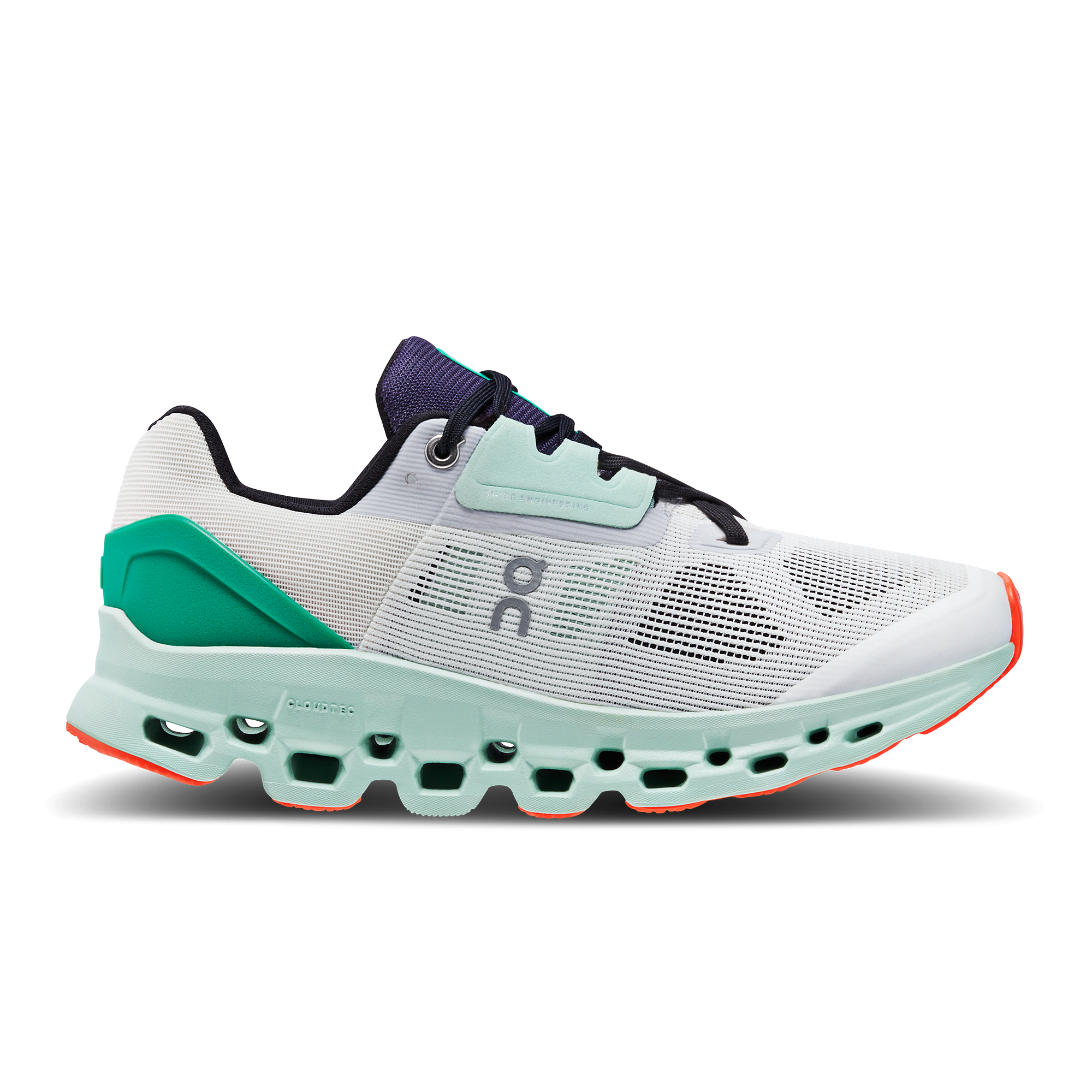 On Cloudstratus Undyed-White & Creek Mujer Road running Calzado