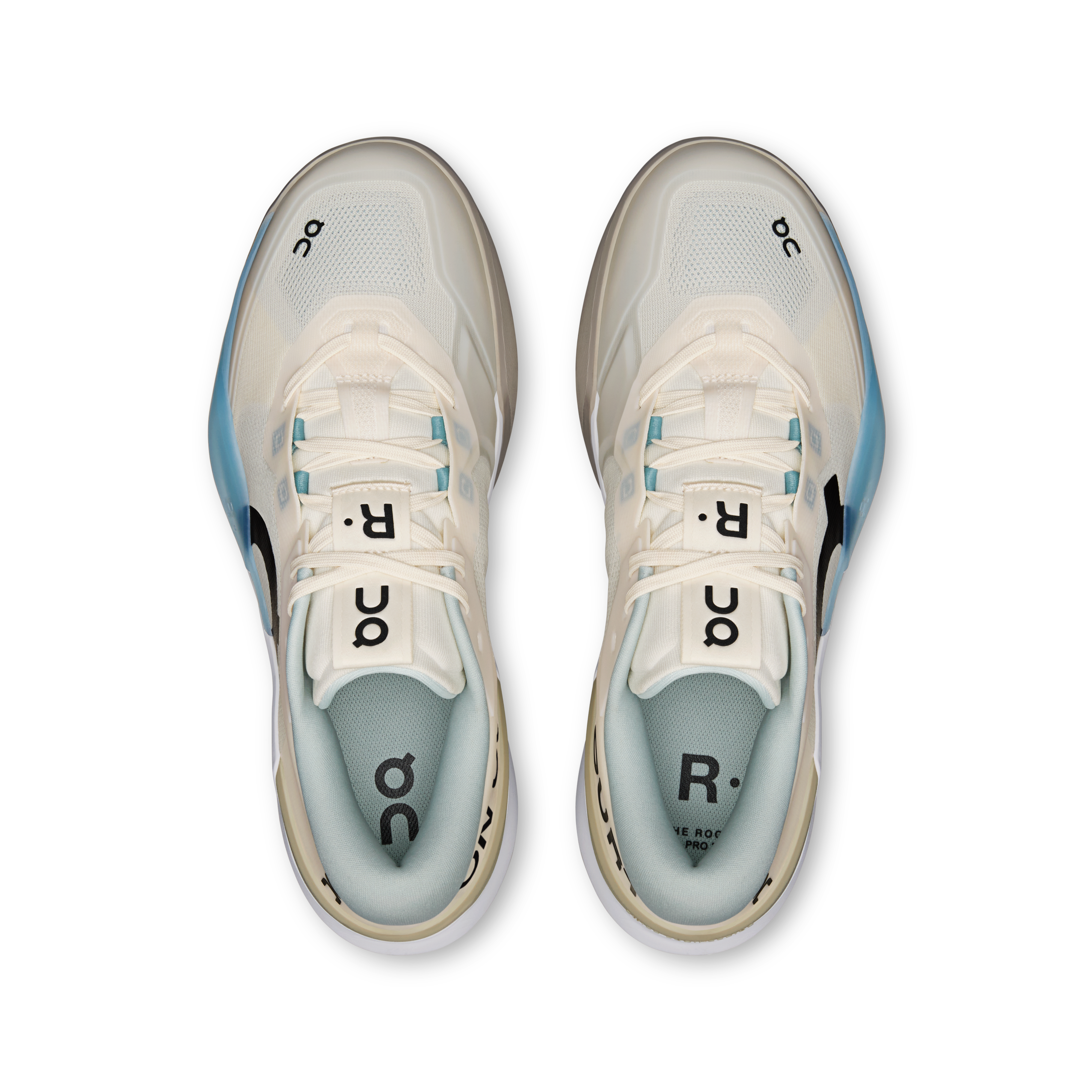 On THE ROGER Pro 3 Ivory & Wash Women Tennis Shoes