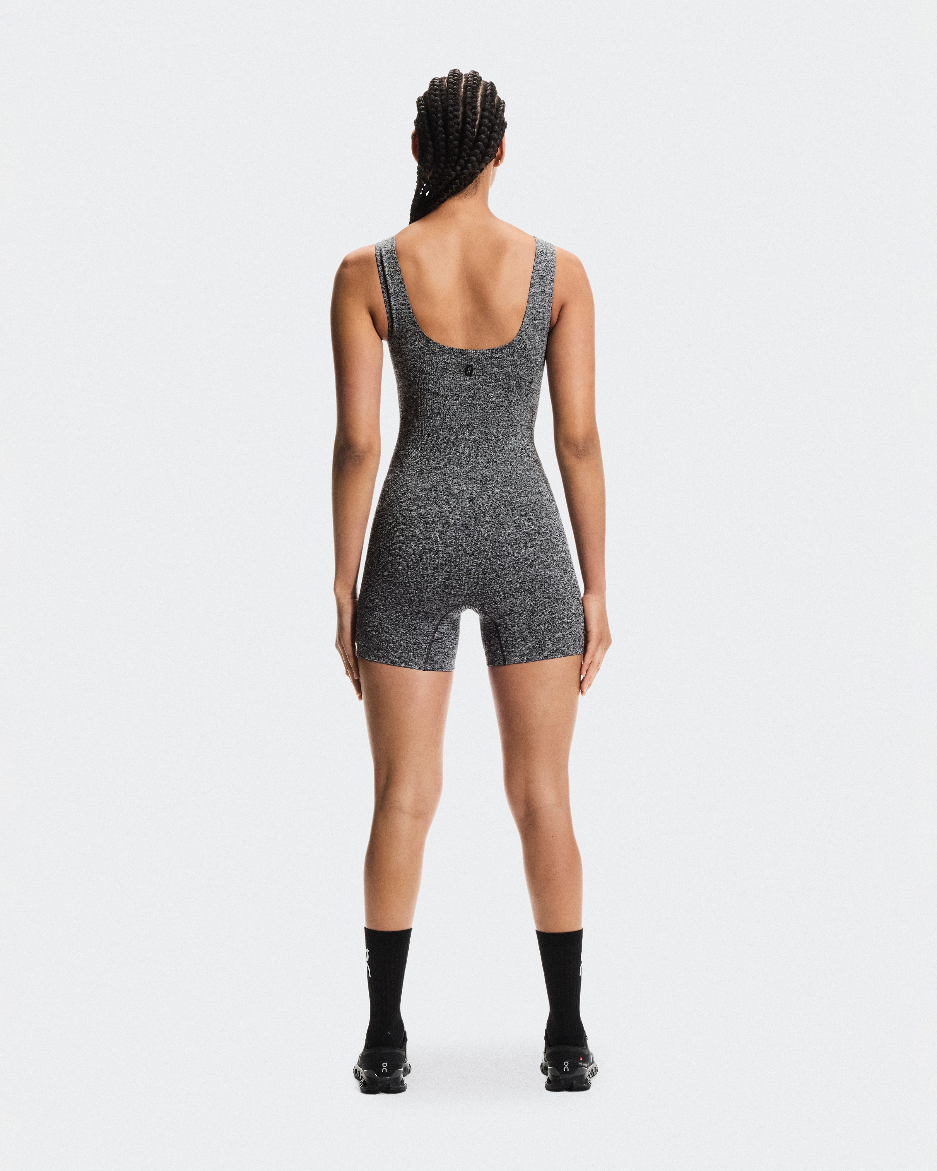 On Studio Knit Bodysuit Graphite Heather Women Bodysuits