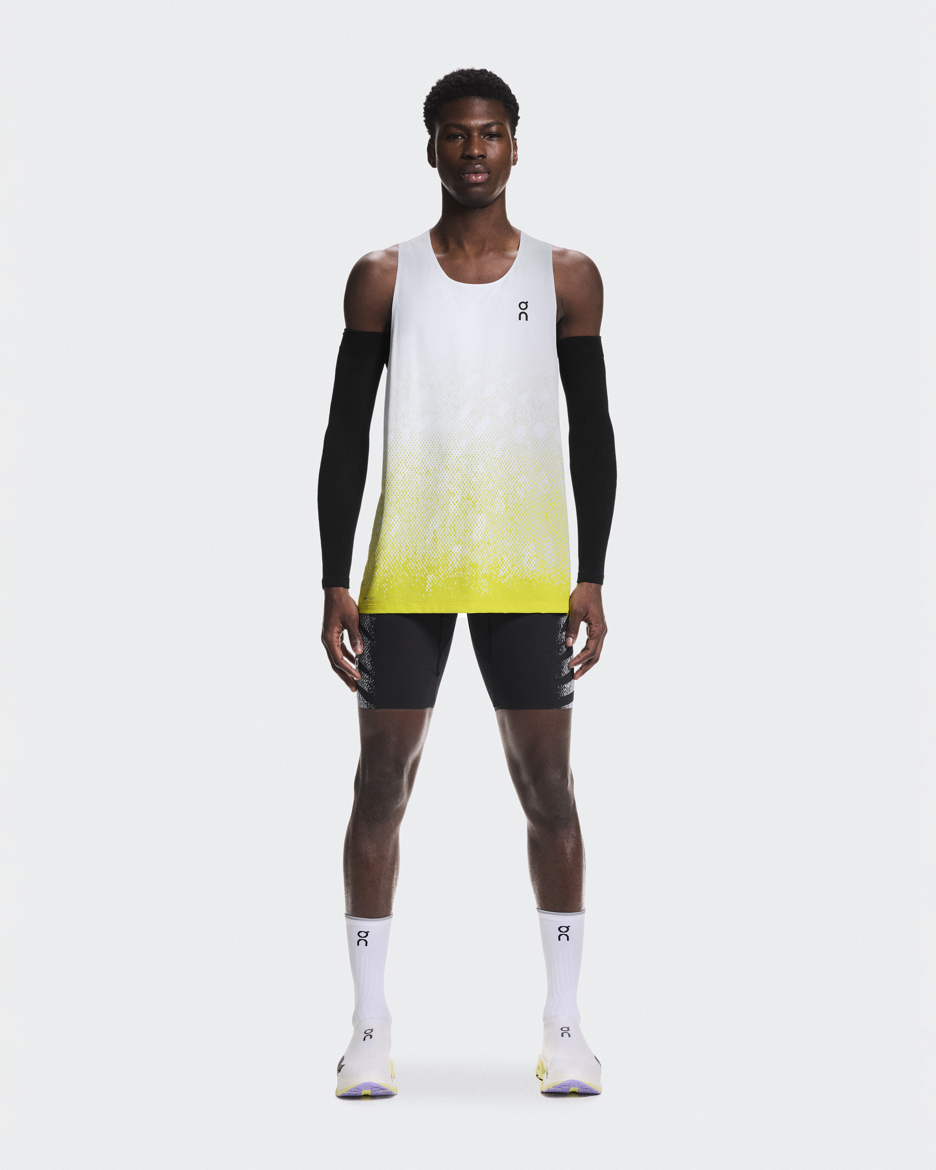 Zero Singlet in White/Lime