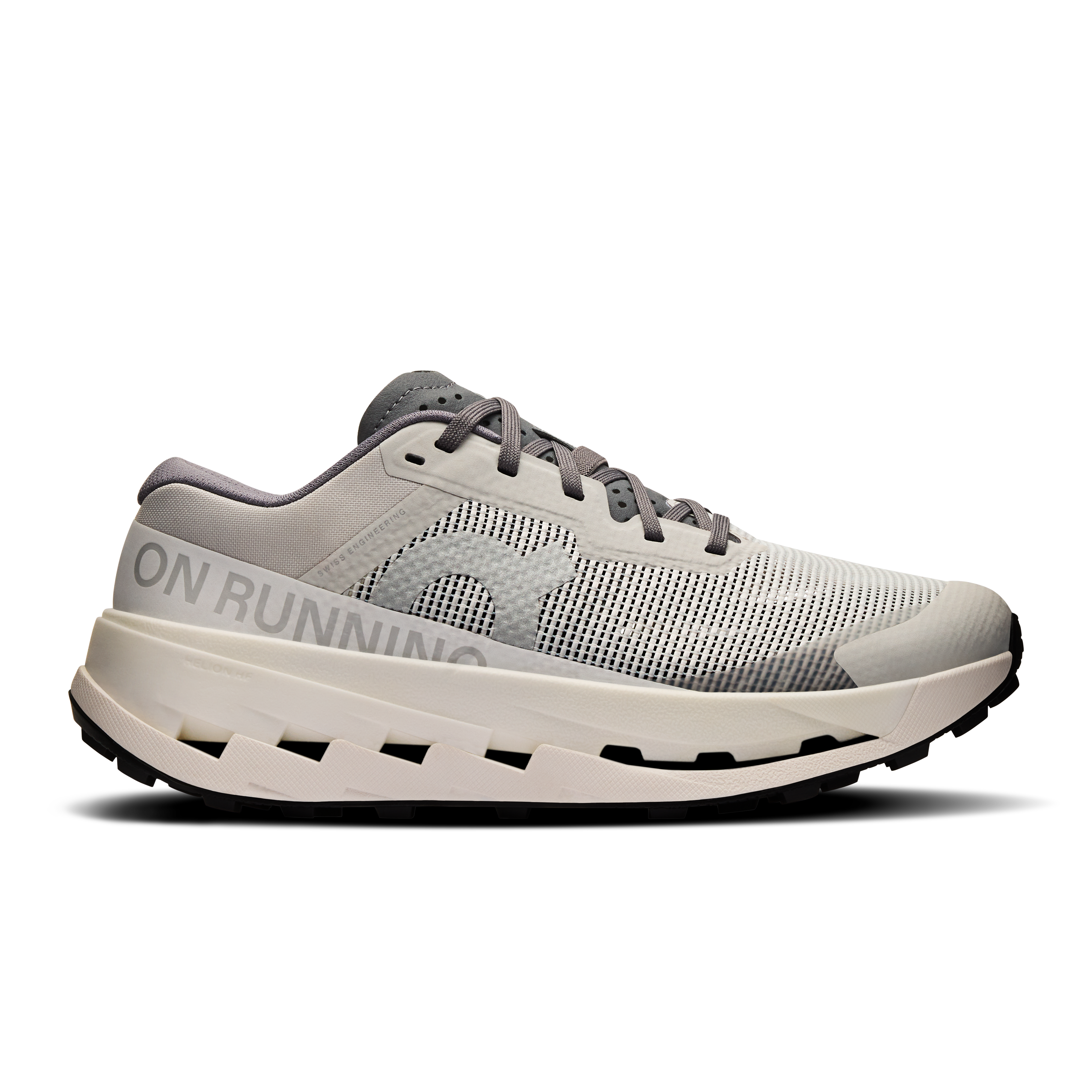 On Cloudultra 3 Grey White Women Women – Trail running, Missiongrip™, long distance Shoes