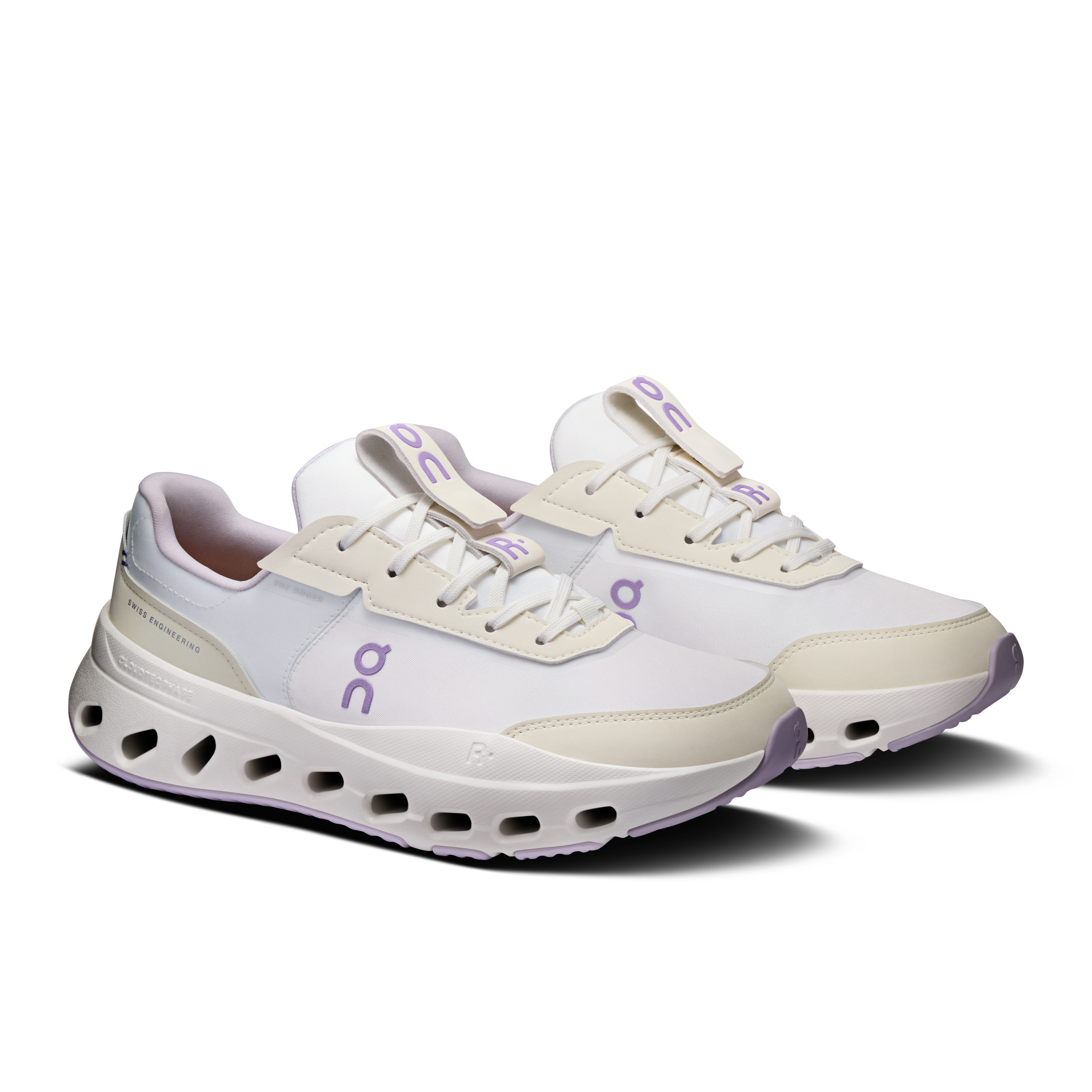 On THE ROGER Wildcard Ivory & Orchid Women Tennis Shoes