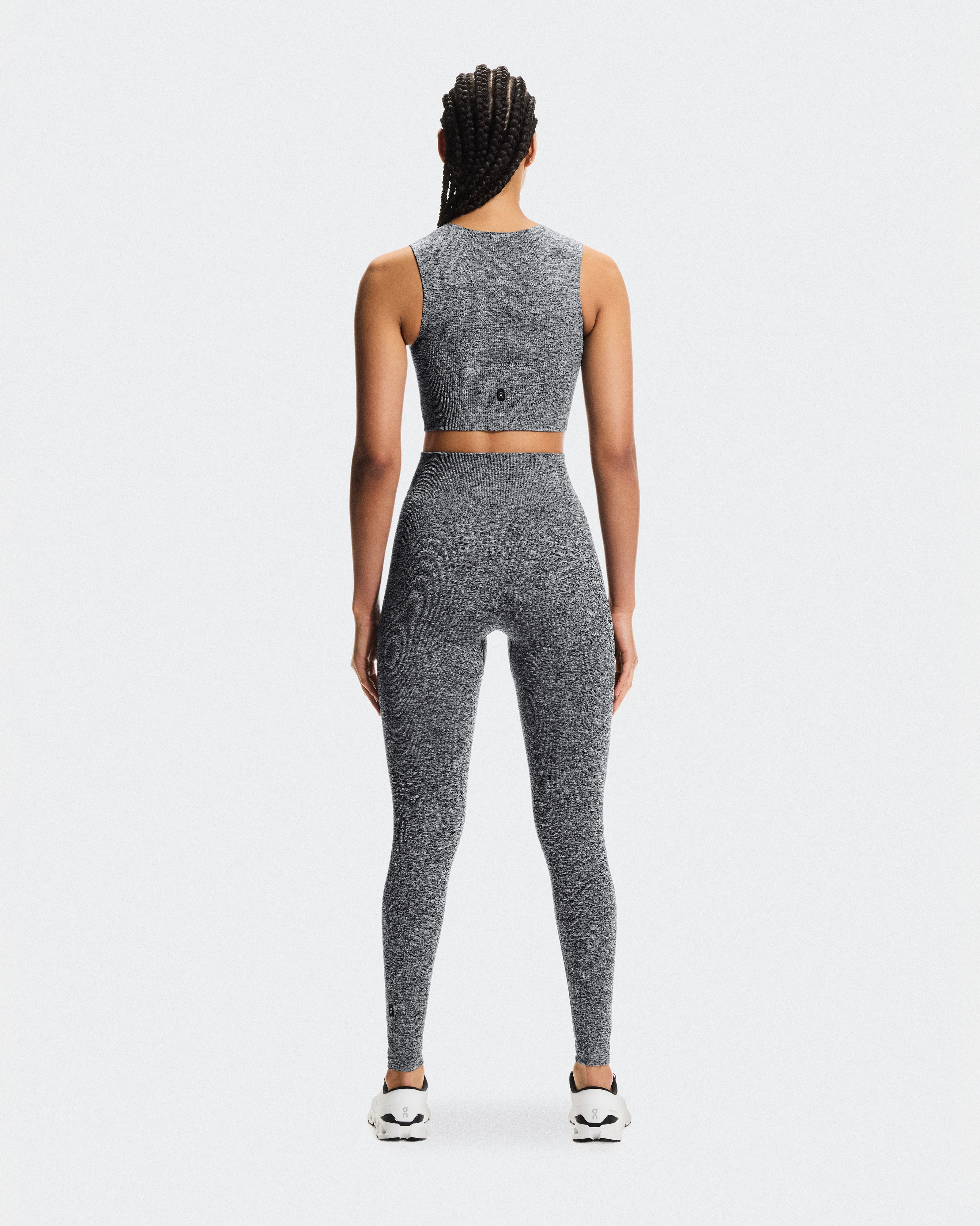 On Studio Knit Tights Graphite Heather Feminino Calças leggings