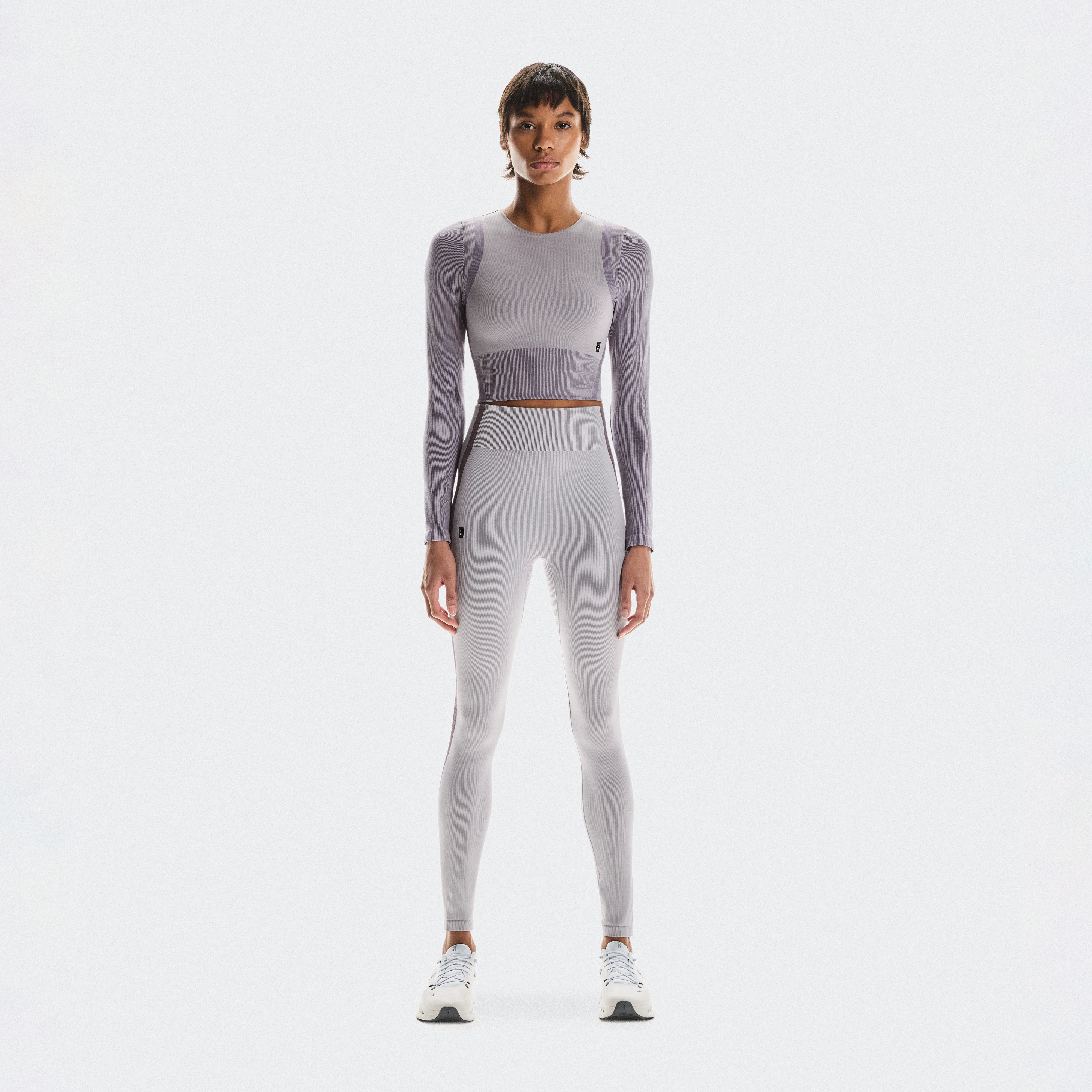On Studio Knit Tights Pink Purple Women Women – Everyday training, low-intensity, flexible Tights