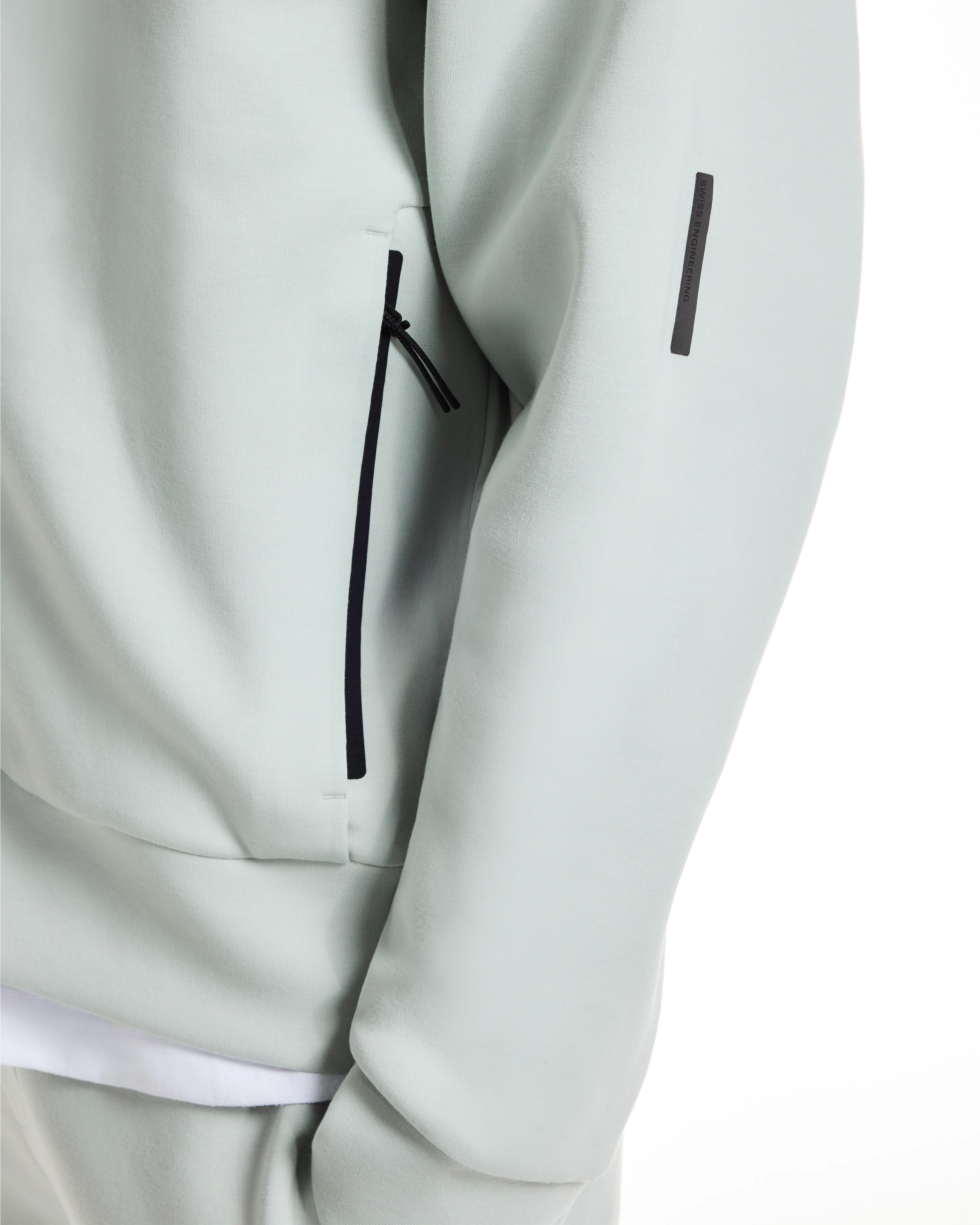 On Focus Tech Zip Hoodie Mineral Men Hoodies and sweatshirts