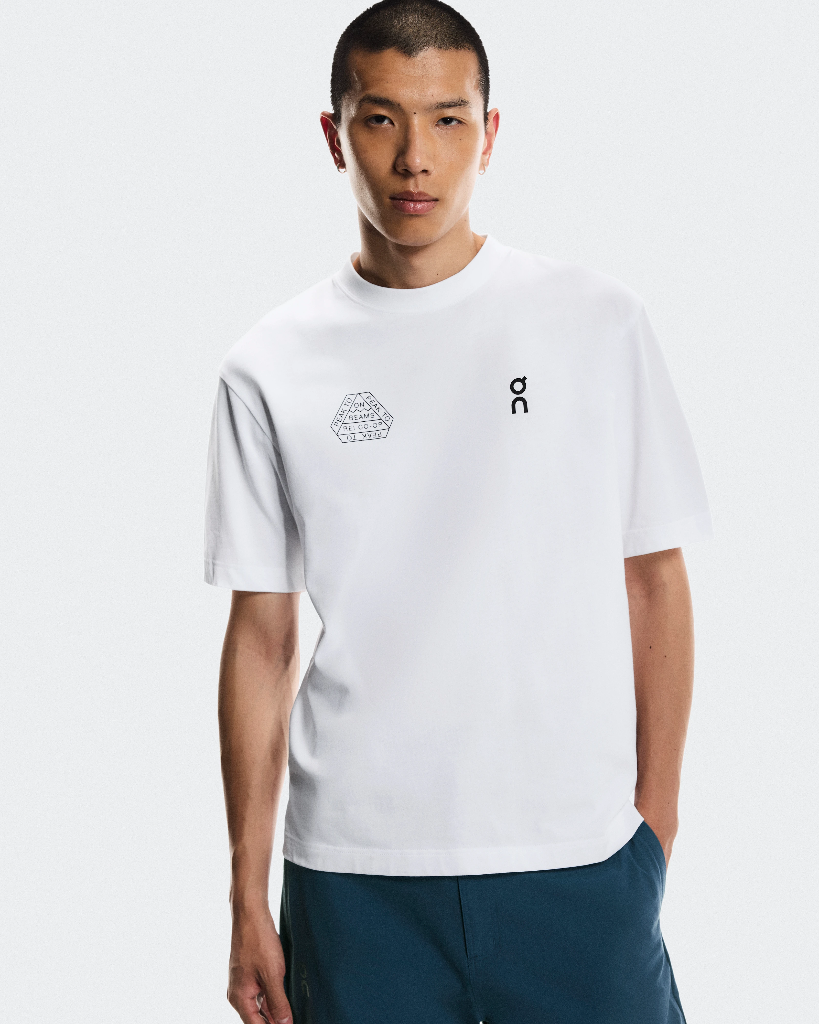On Studio-T BEAMS REI White Unisex Tops and t-shirts