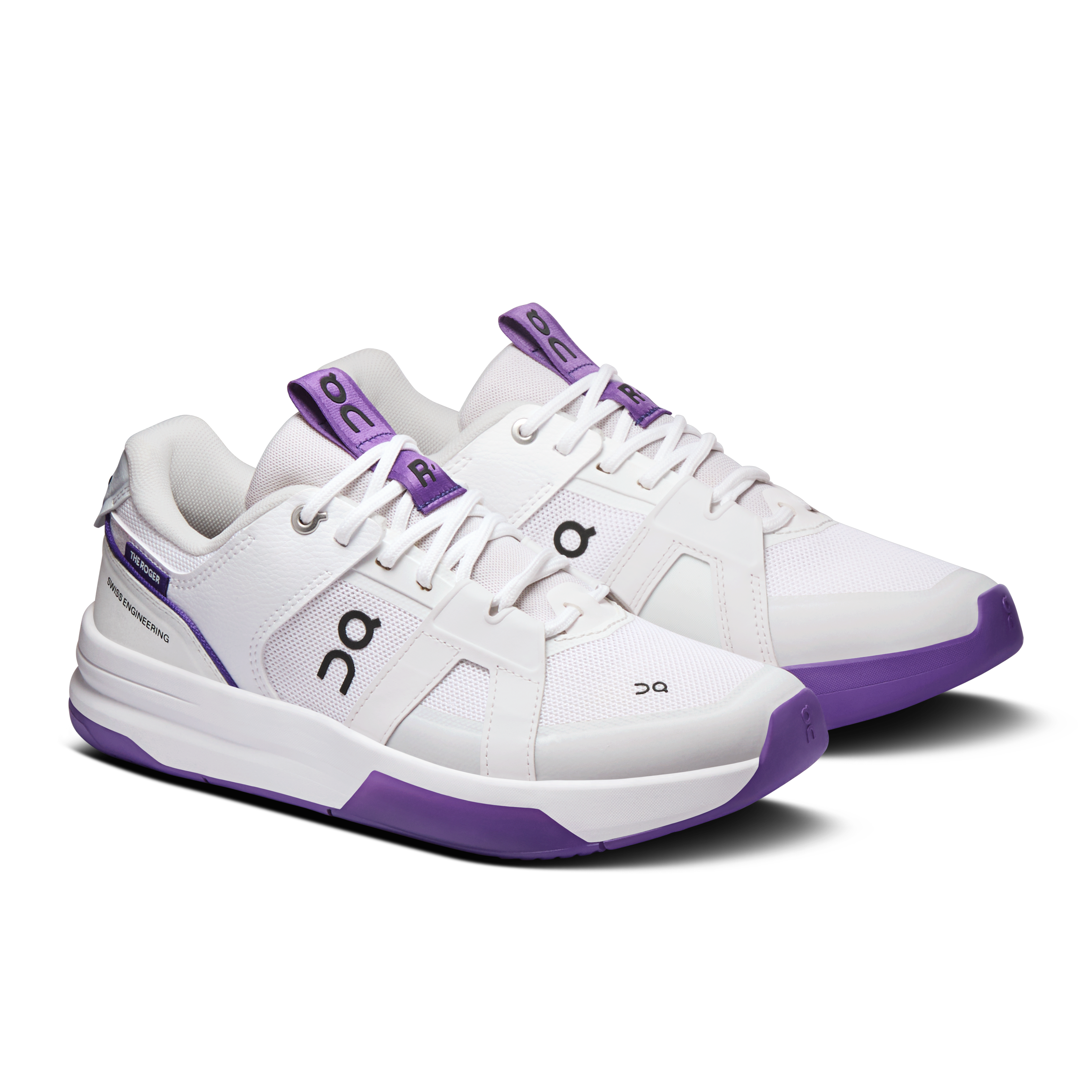 On THE ROGER Clubhouse Pro 2 White & Amethyst Women Tennis Shoes