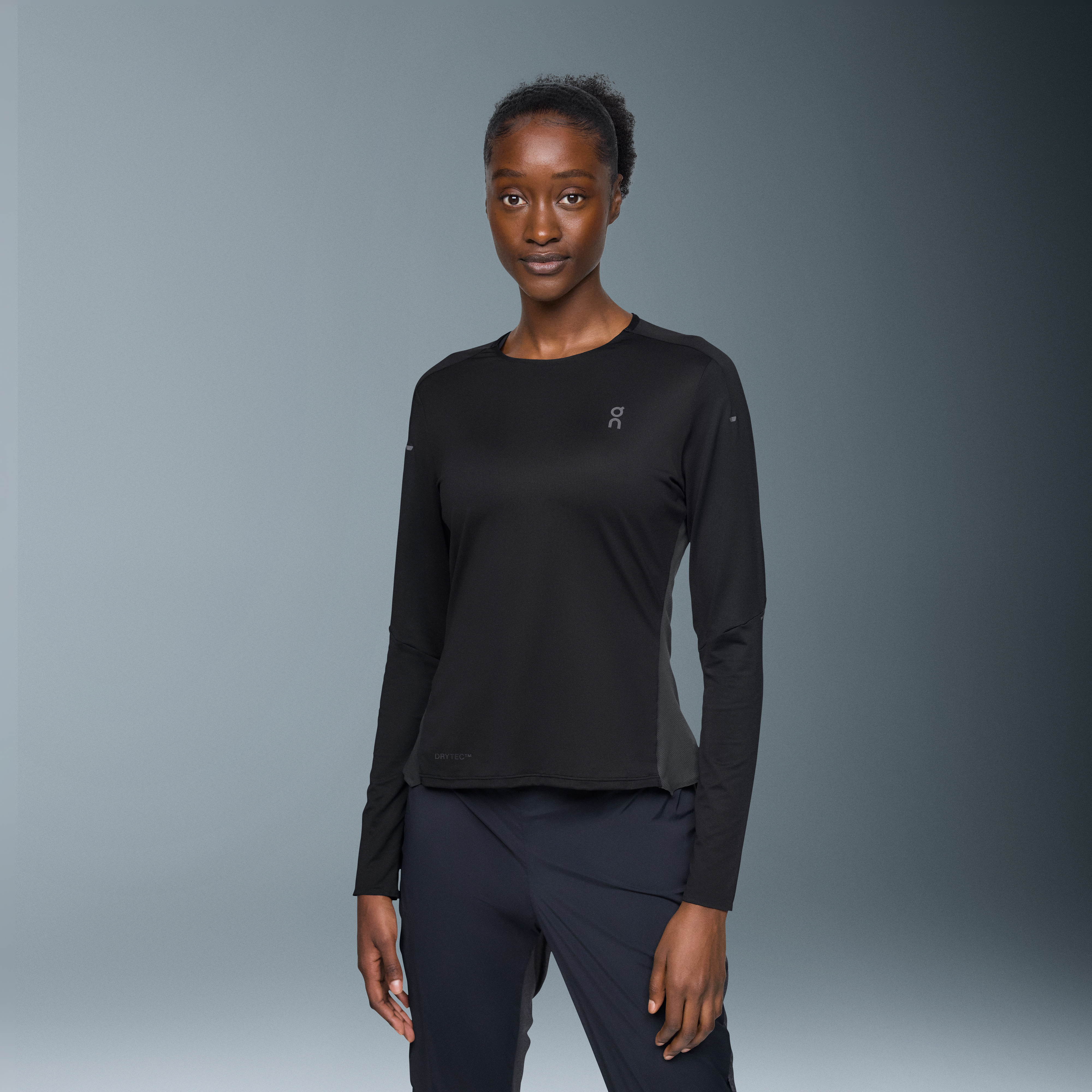 Performance Long-T Long-Sleeve Shirt in Black/Eclipse