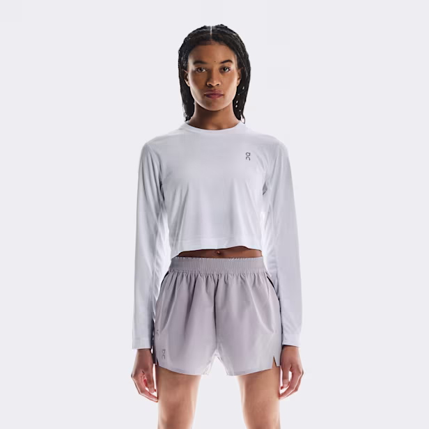 Train Long-T Crop Graphic Long-Sleeve Shirt in White