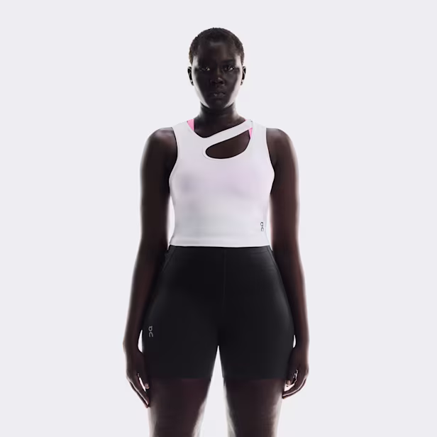 Studio Cut-Out Crop Shirt in White