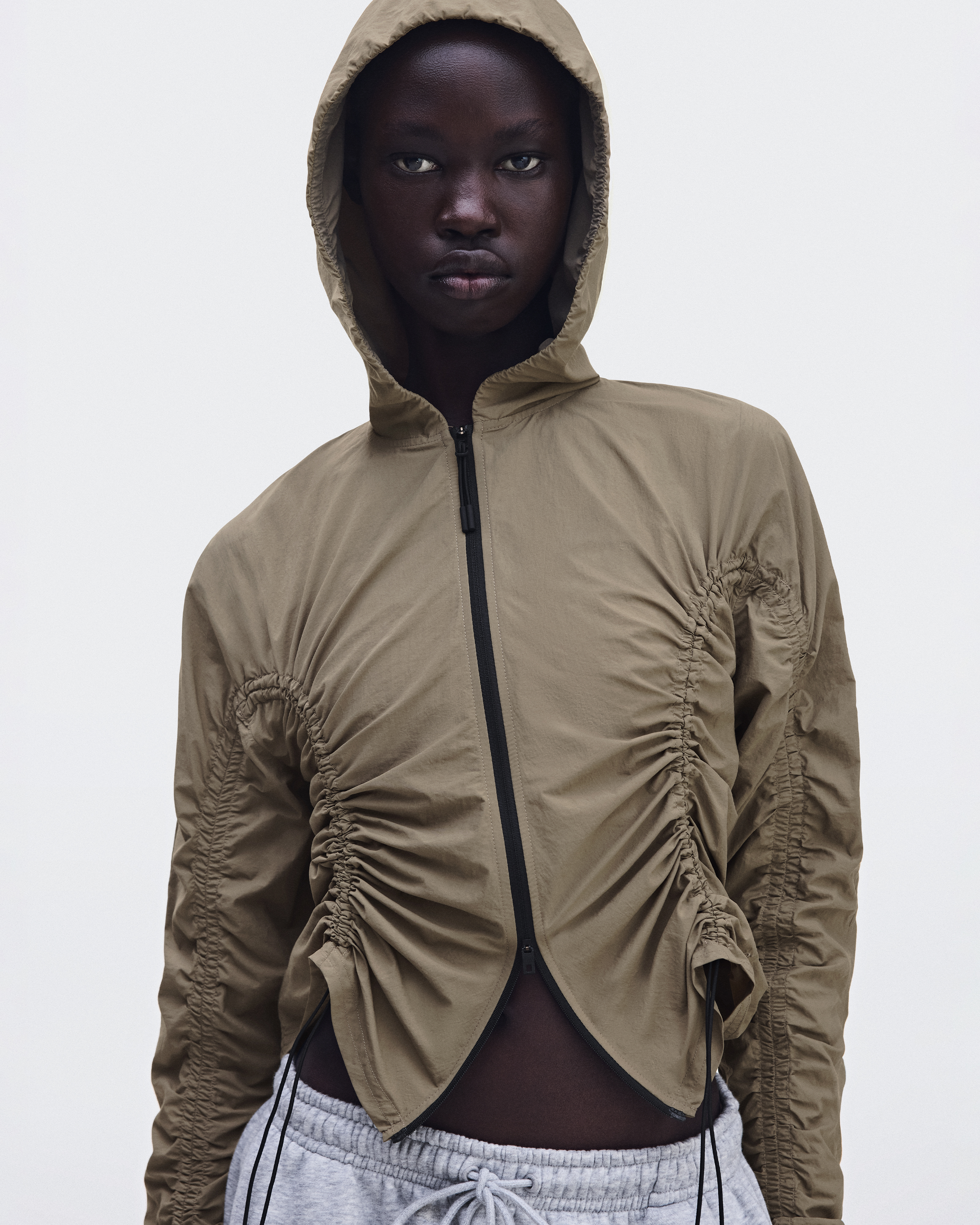 Women's Ruched Lightweight Jacket | Brown | On South Korea