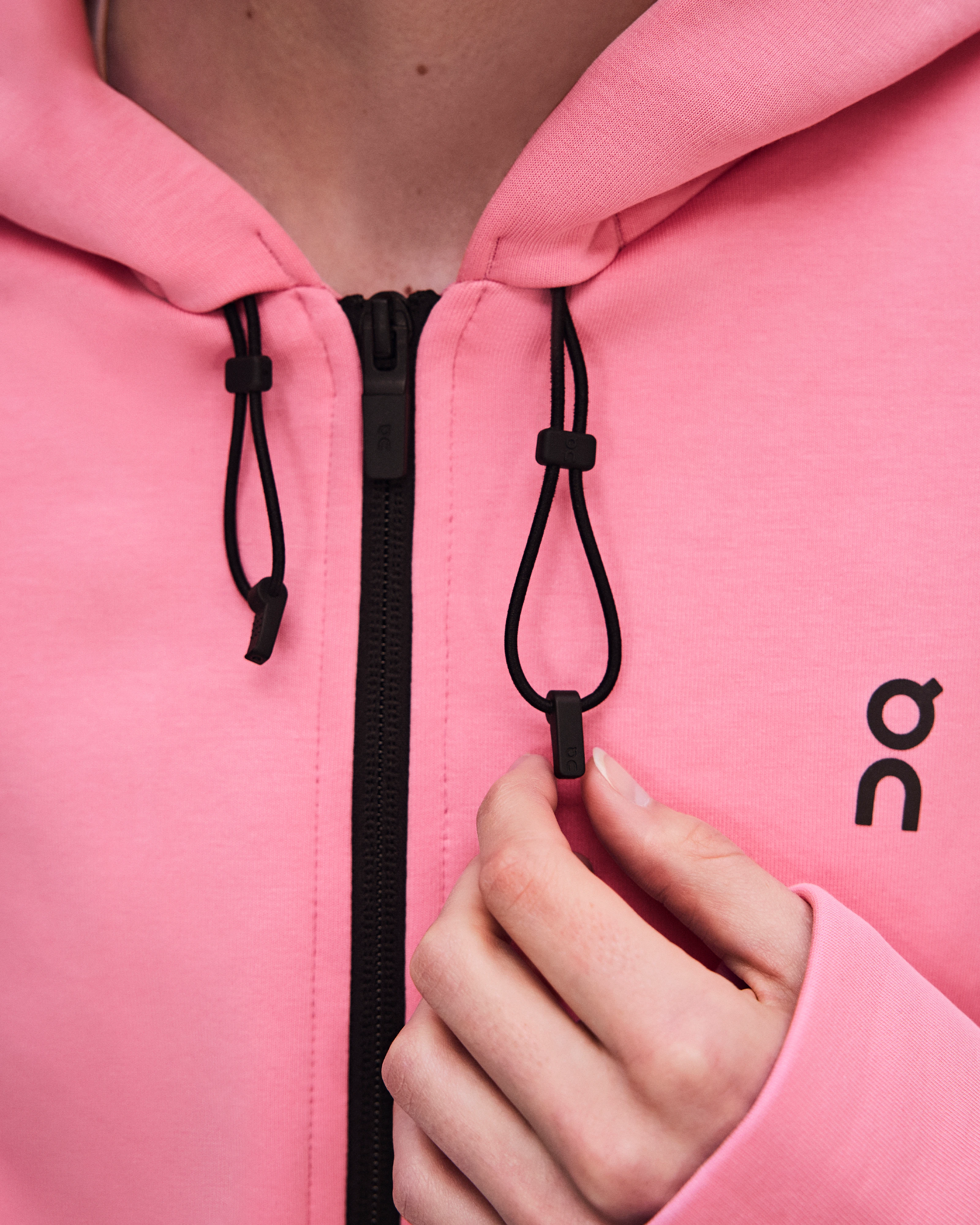 On Focus Tech Zip Hoodie Magnolia Women Hoodies and sweatshirts