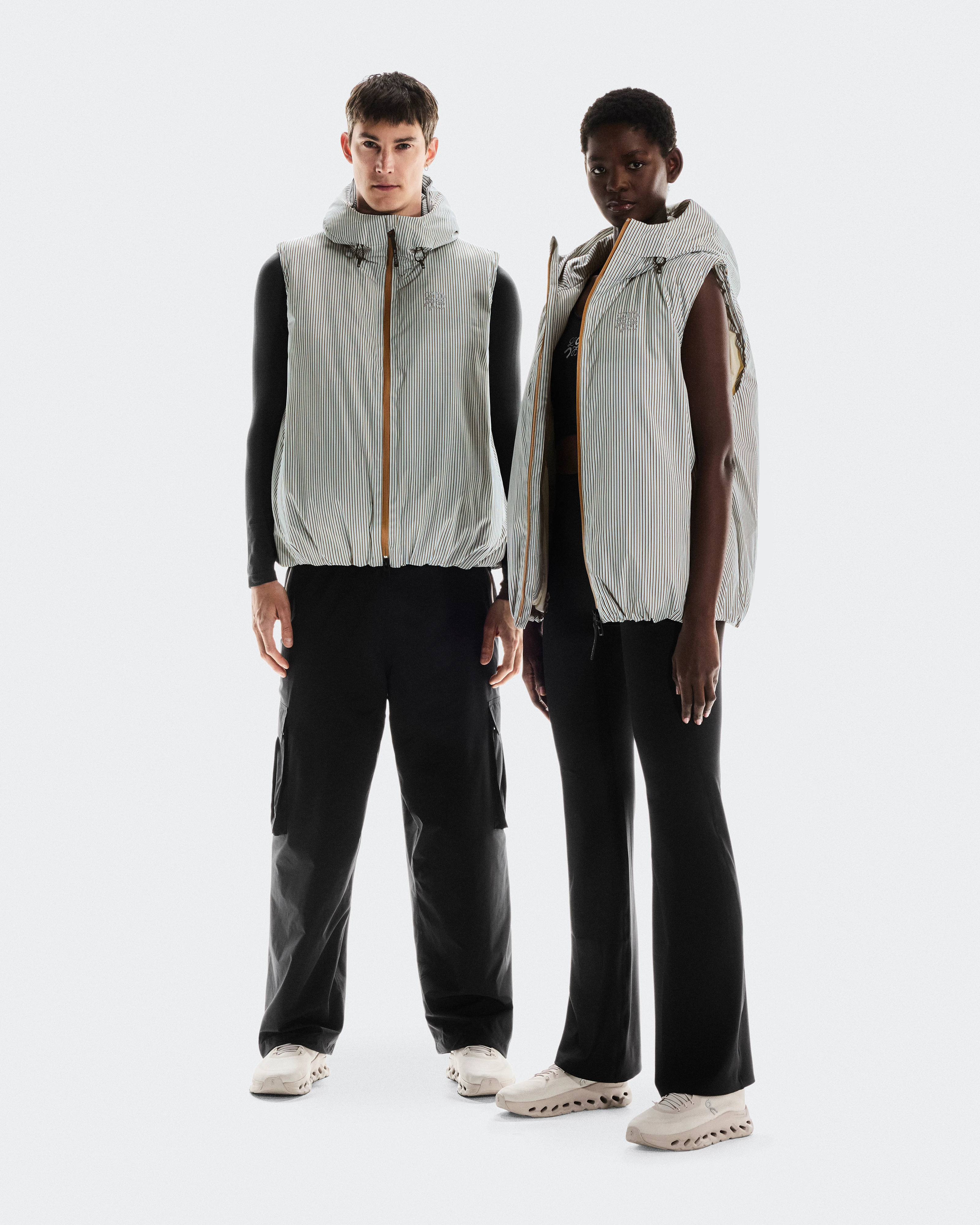 On Puffer Vest LOEWE Beige & Blue Unisex Jackets