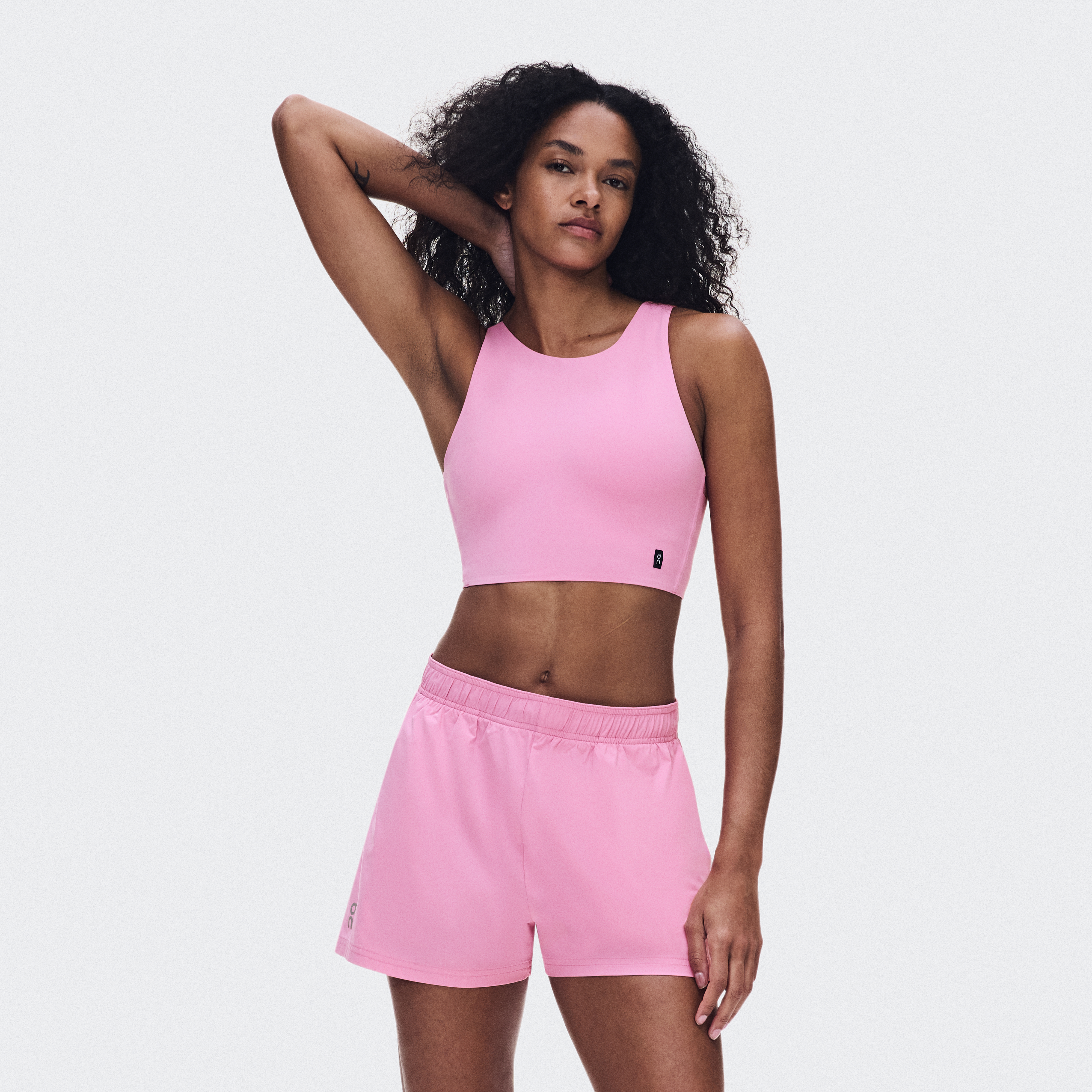 Core 2-in-1 Crop Shirt in Bubblegum